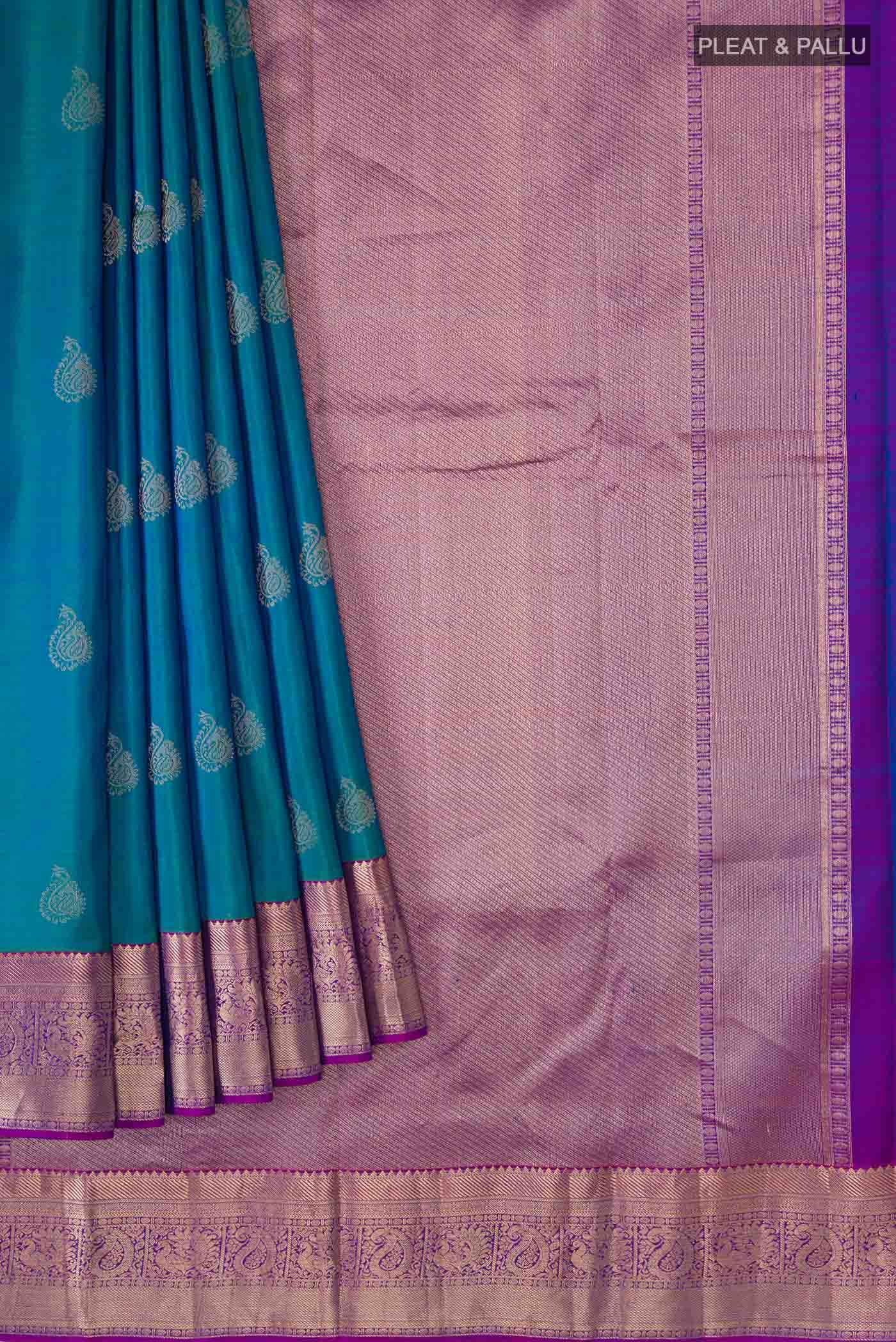 Blue Kanchipuram Silk Saree