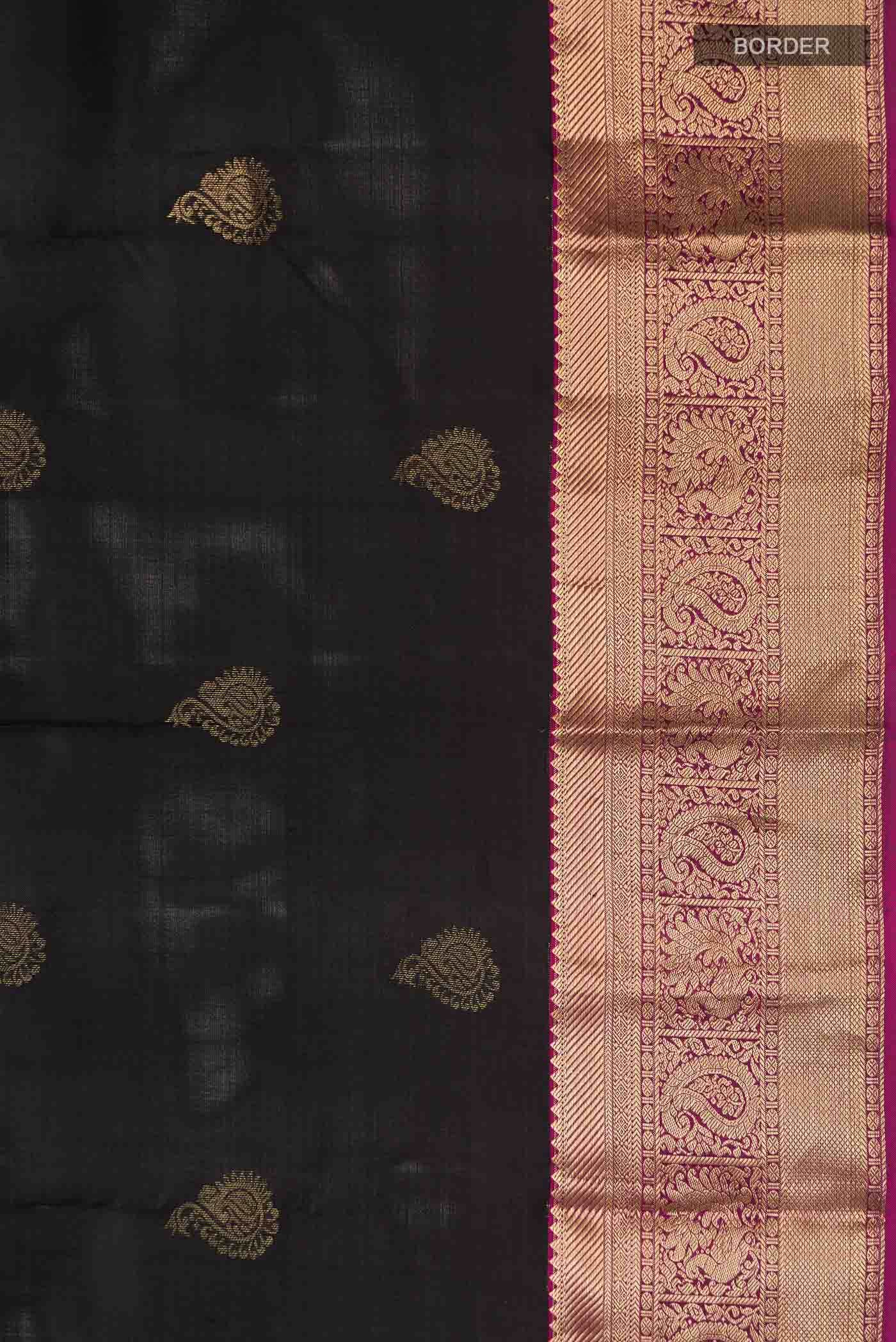 Black Kanchipuram Silk Saree