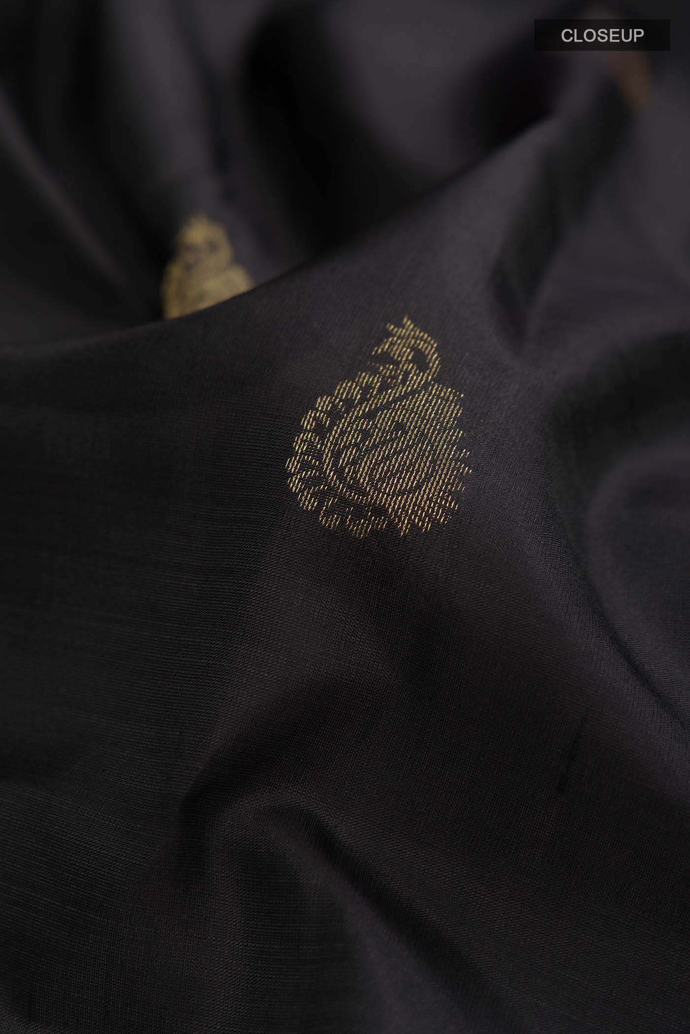 Black Kanchipuram Silk Saree