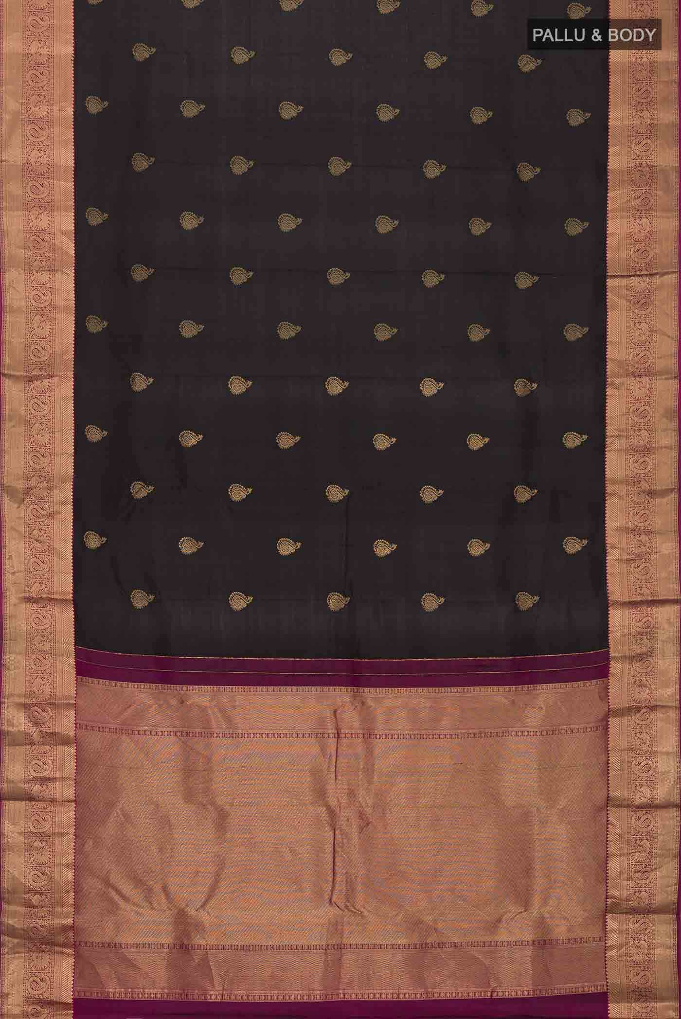 Black Kanchipuram Silk Saree