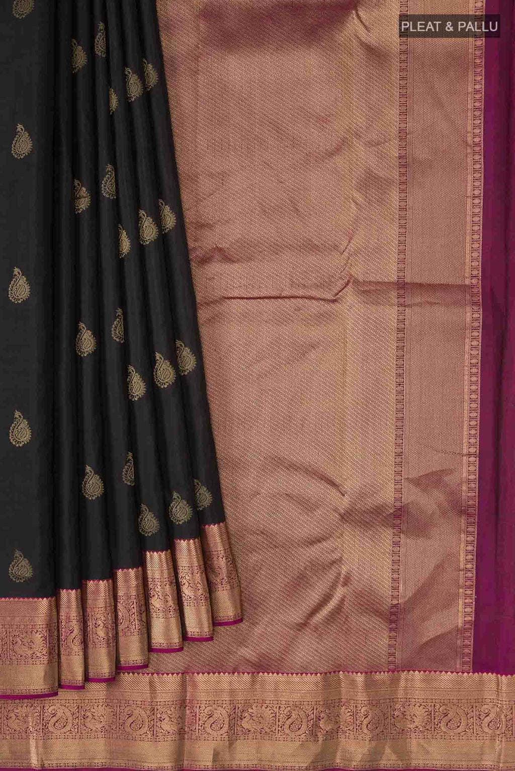 Black Kanchipuram Silk Saree