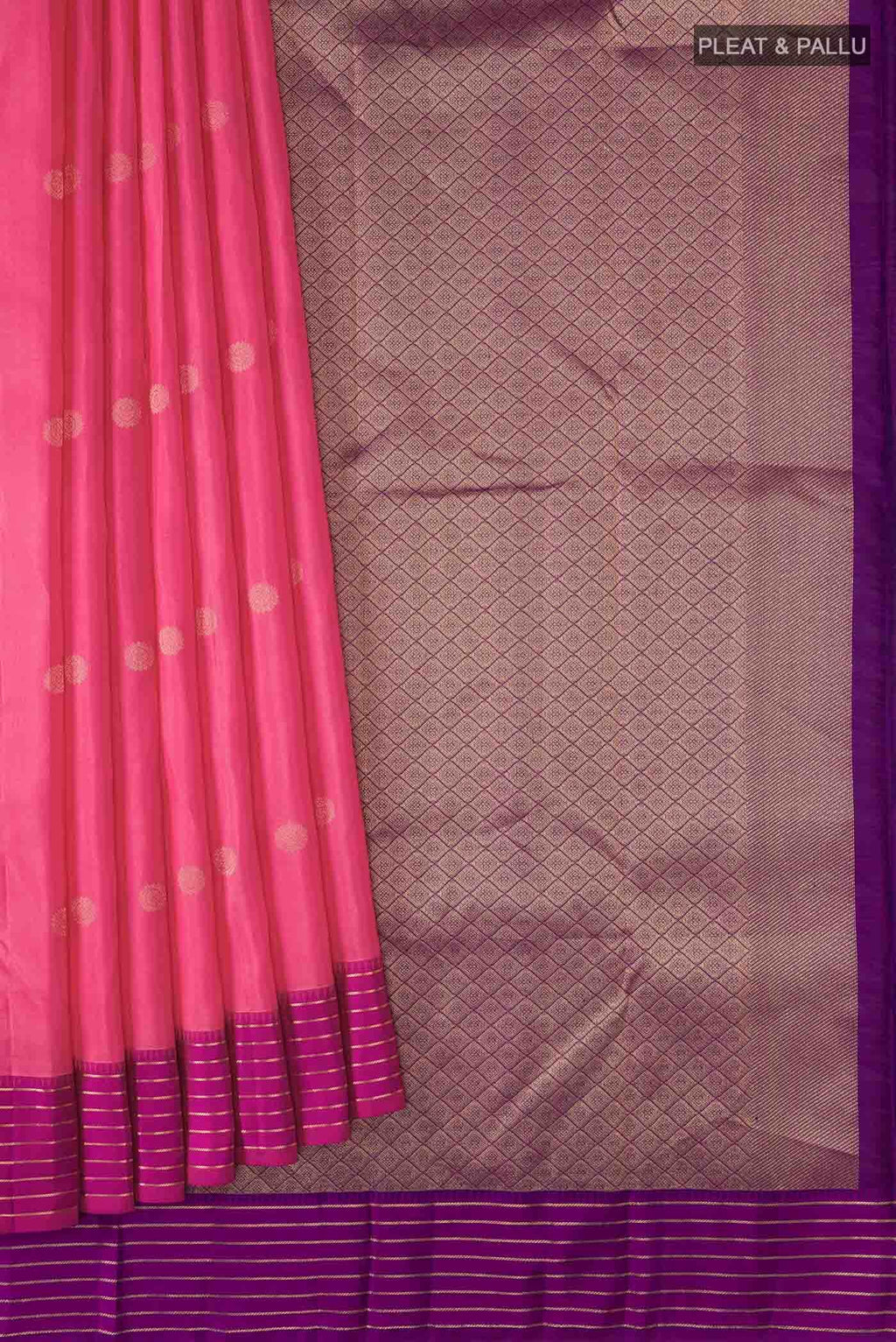 Pink Kanchipuram Silk Saree