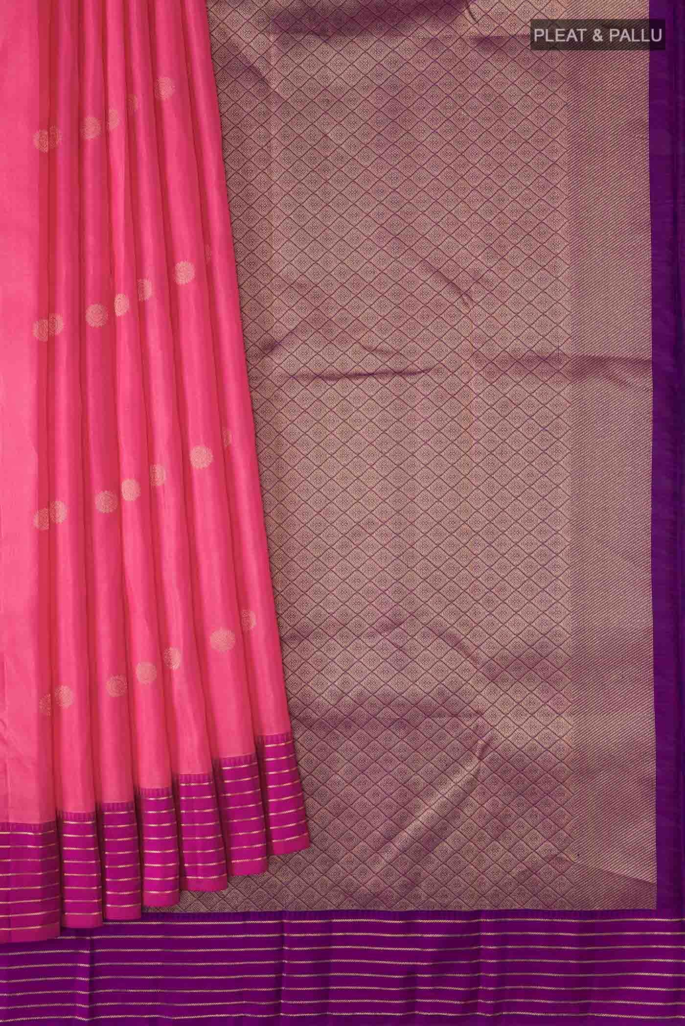 Pink Kanchipuram Silk Saree