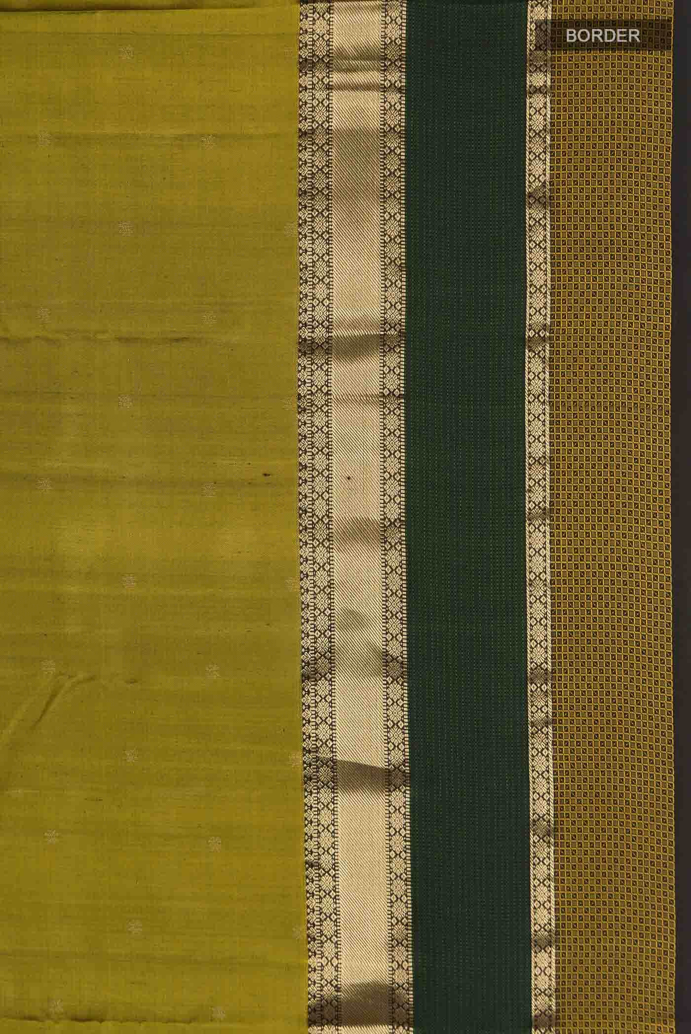 Mehandi Green Kanchipuram Silk Saree