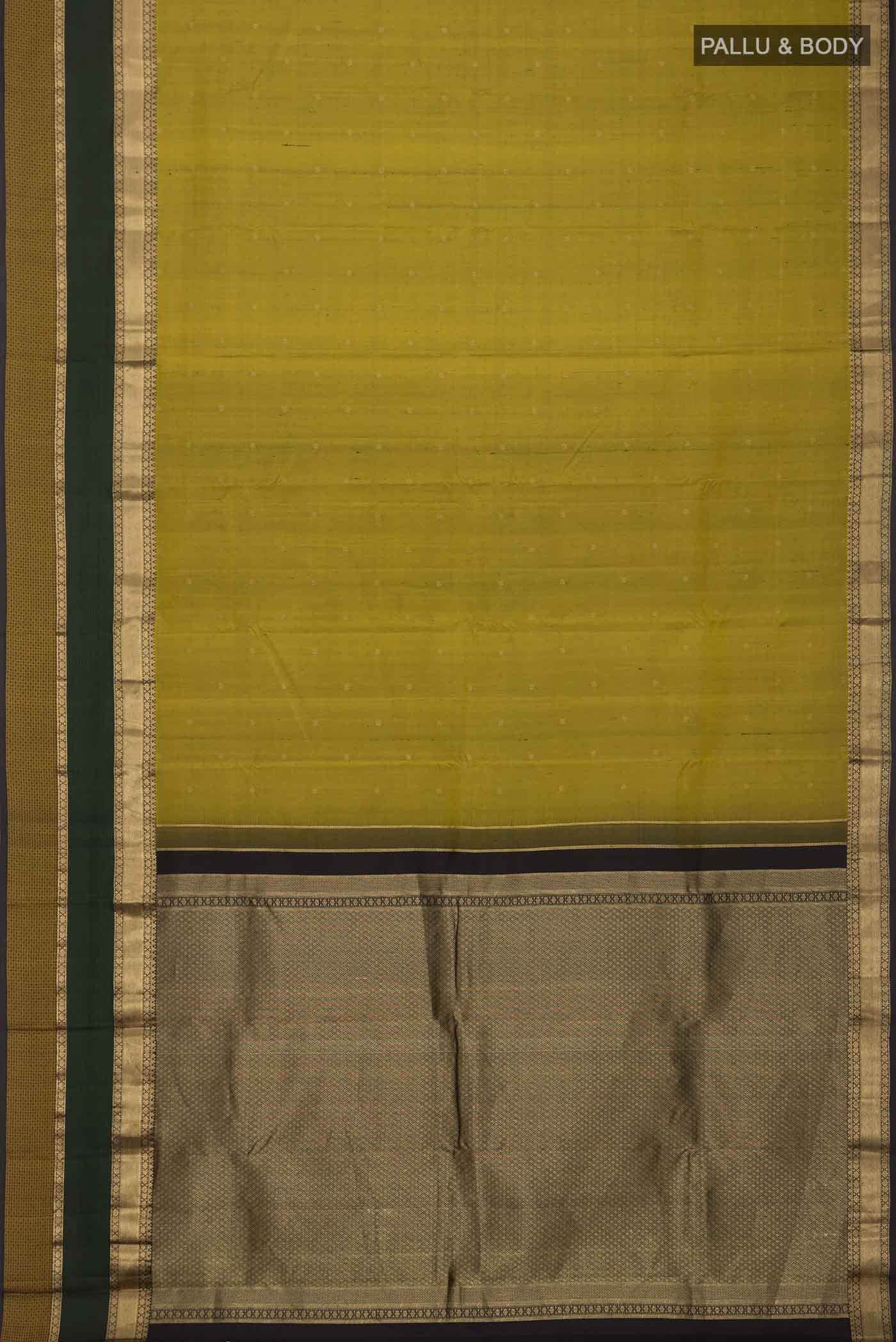 Mehandi Green Kanchipuram Silk Saree