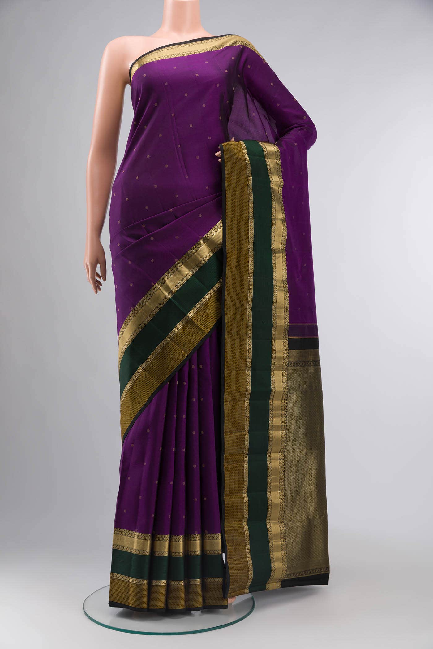 Violet Kanchipuram Silk Saree