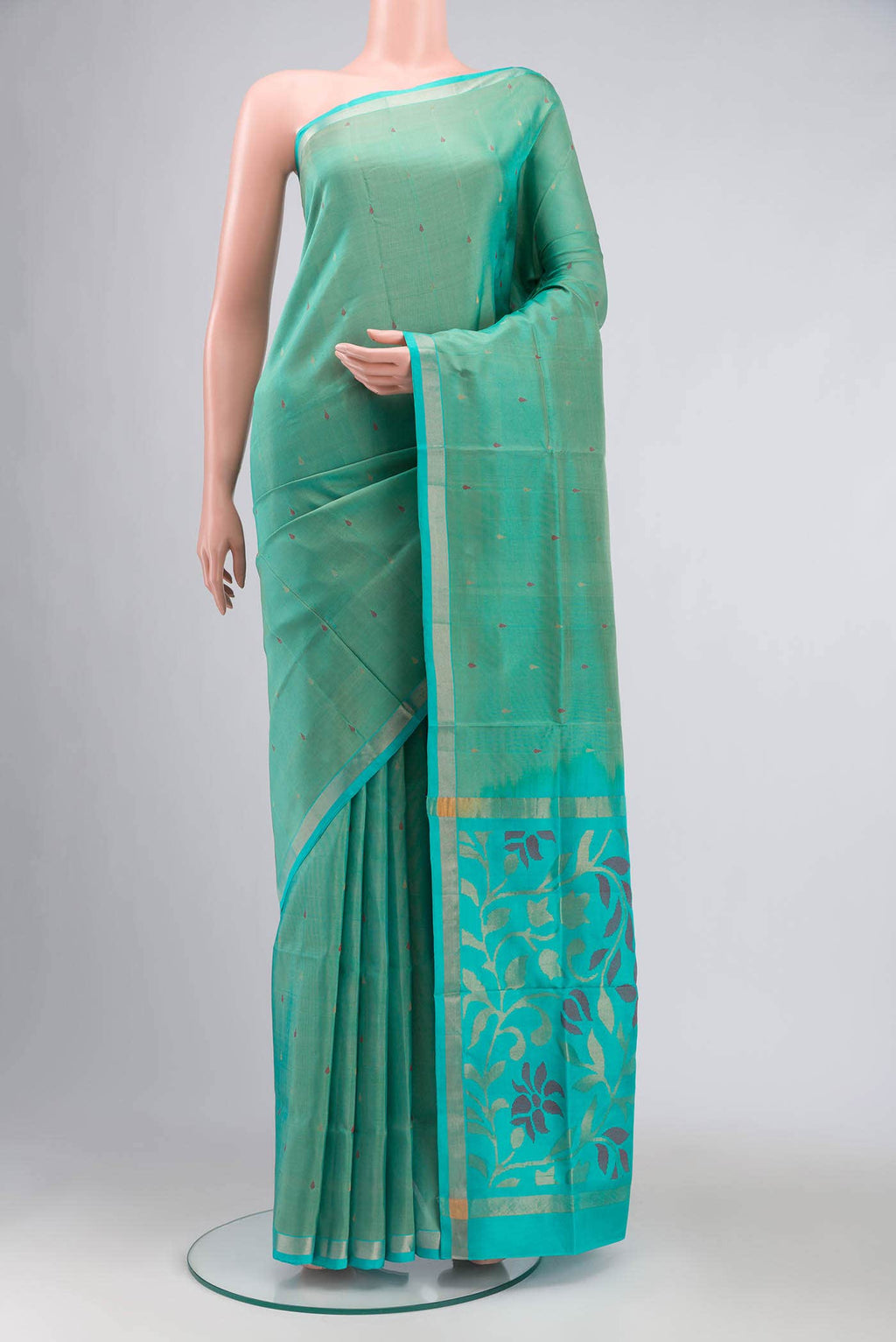 Turquoise Uppada Silk Saree