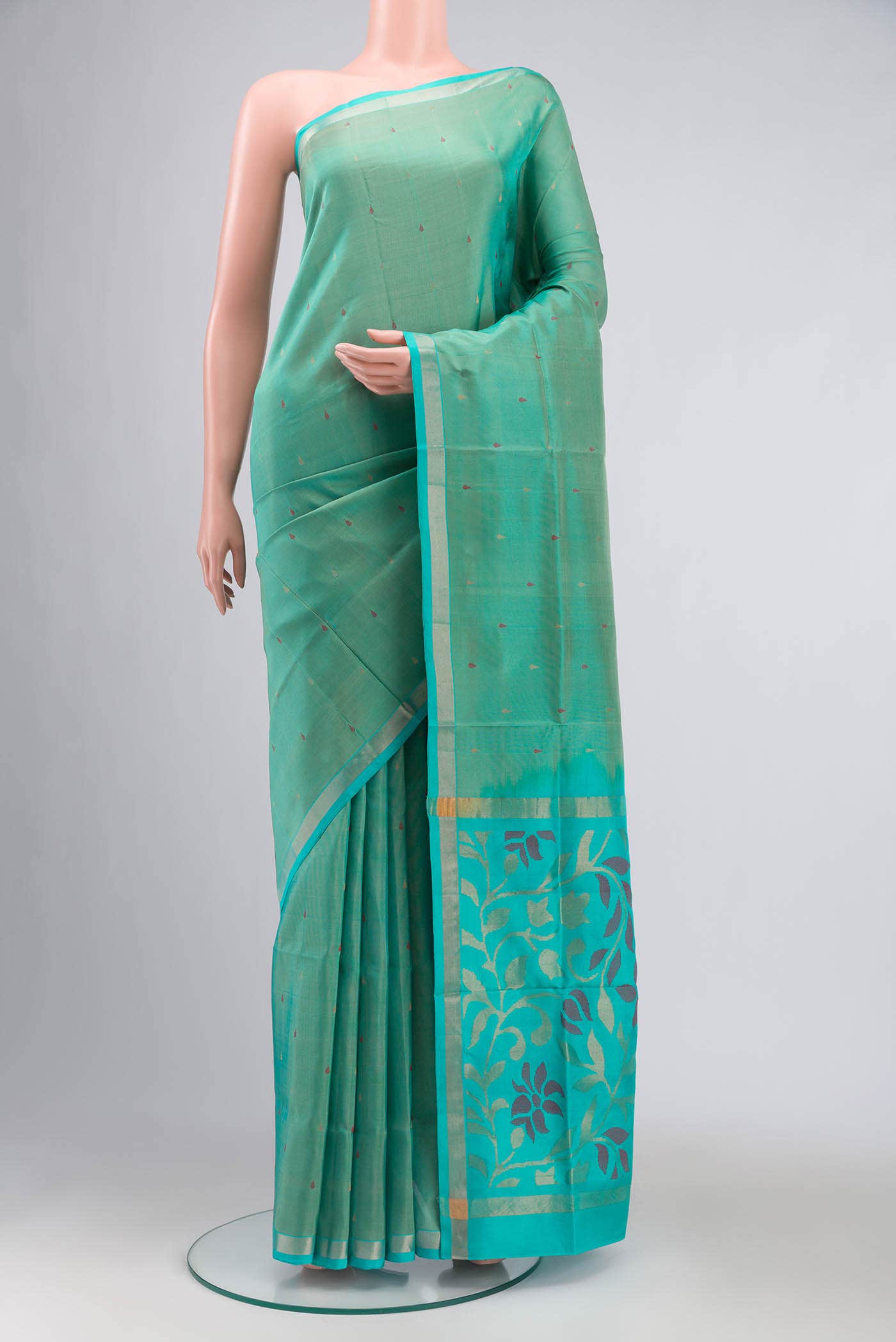 Turquoise Uppada Silk Saree
