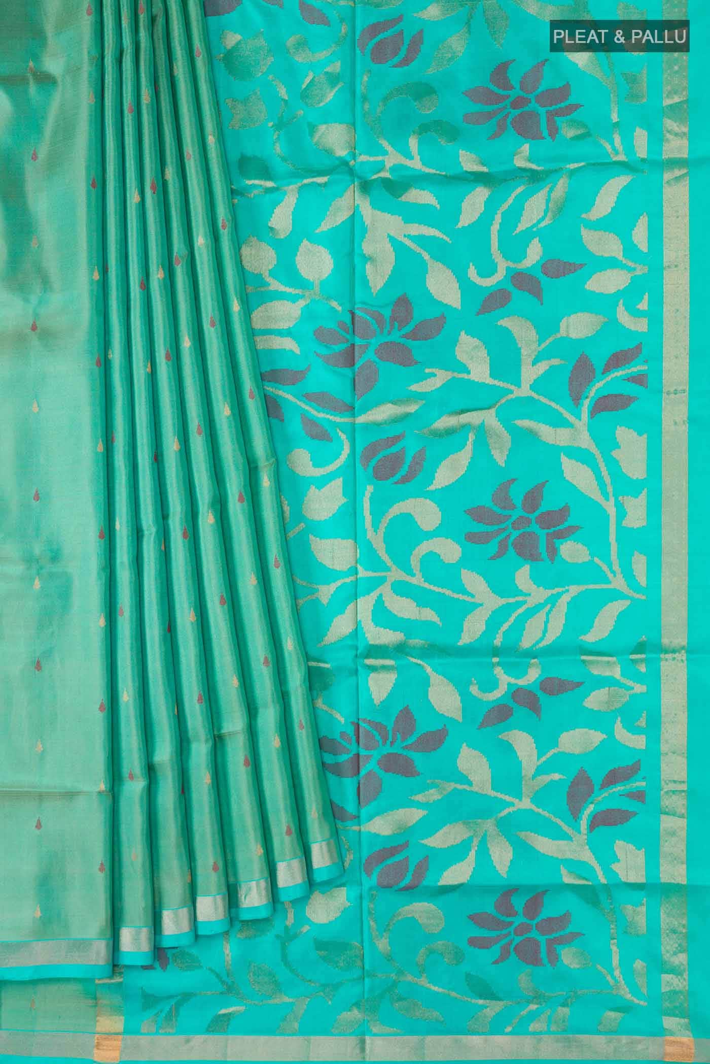 Turquoise Uppada Silk Saree
