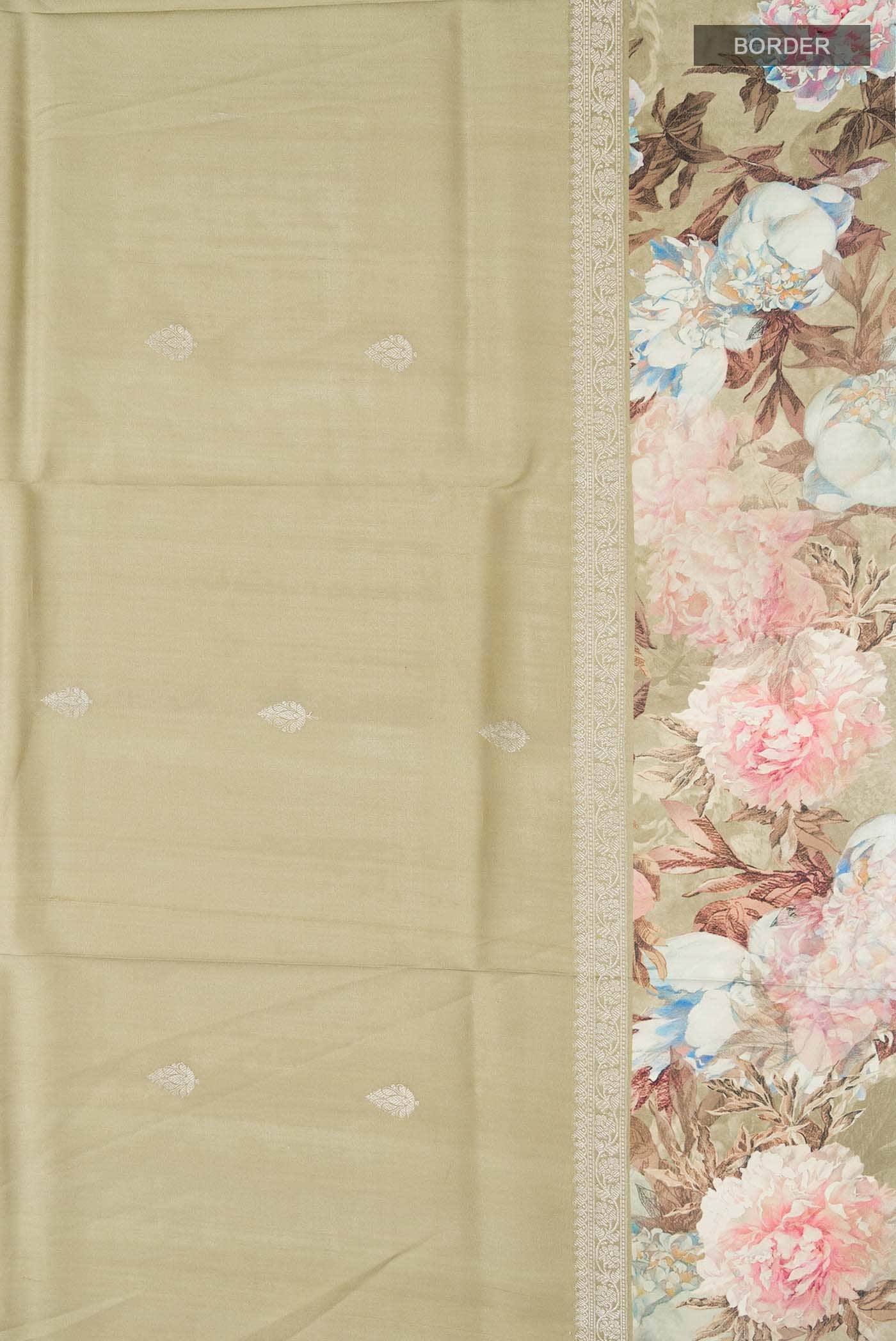 Green Tussar Silk Saree
