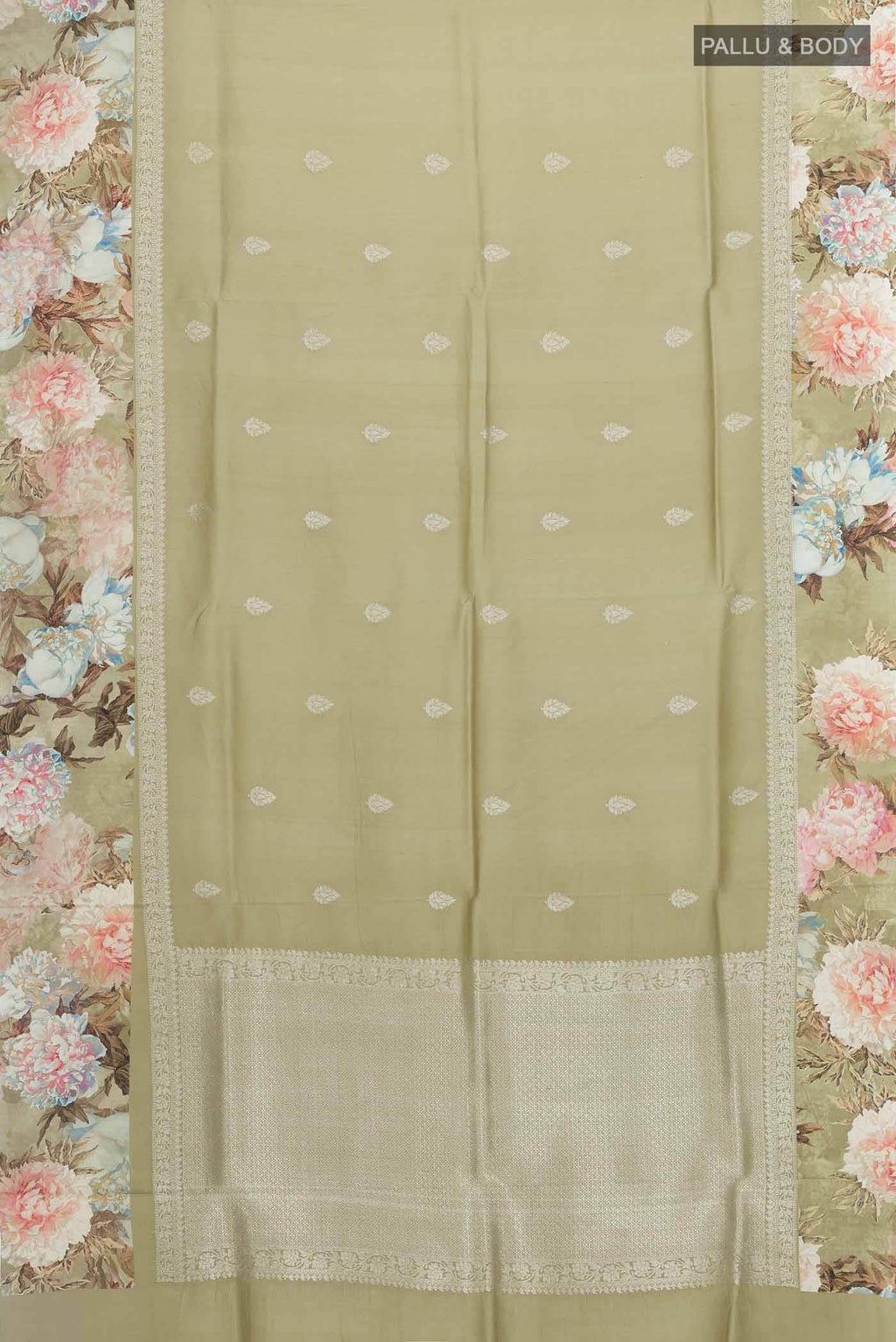 Green Tussar Silk Saree