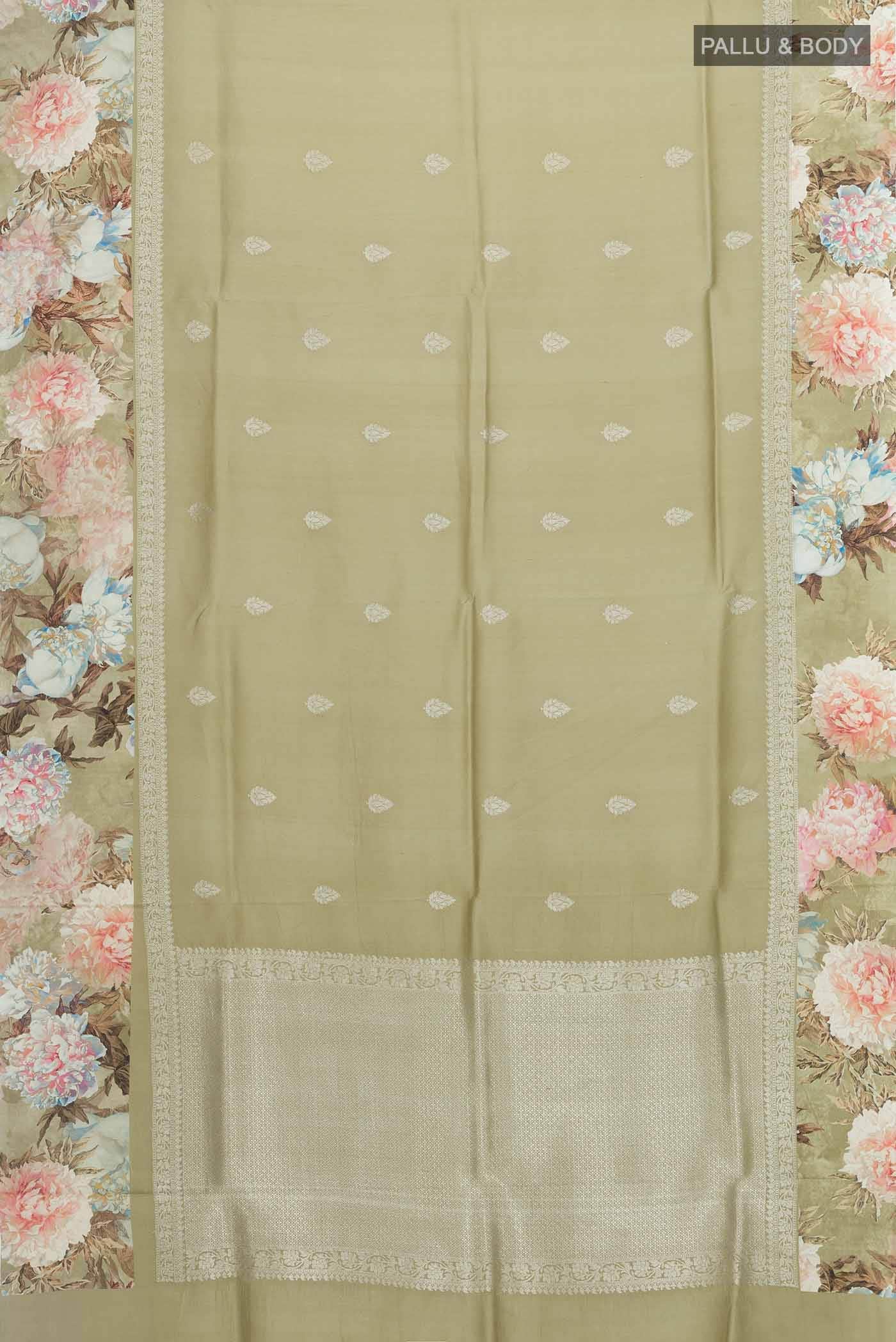 Green Tussar Silk Saree