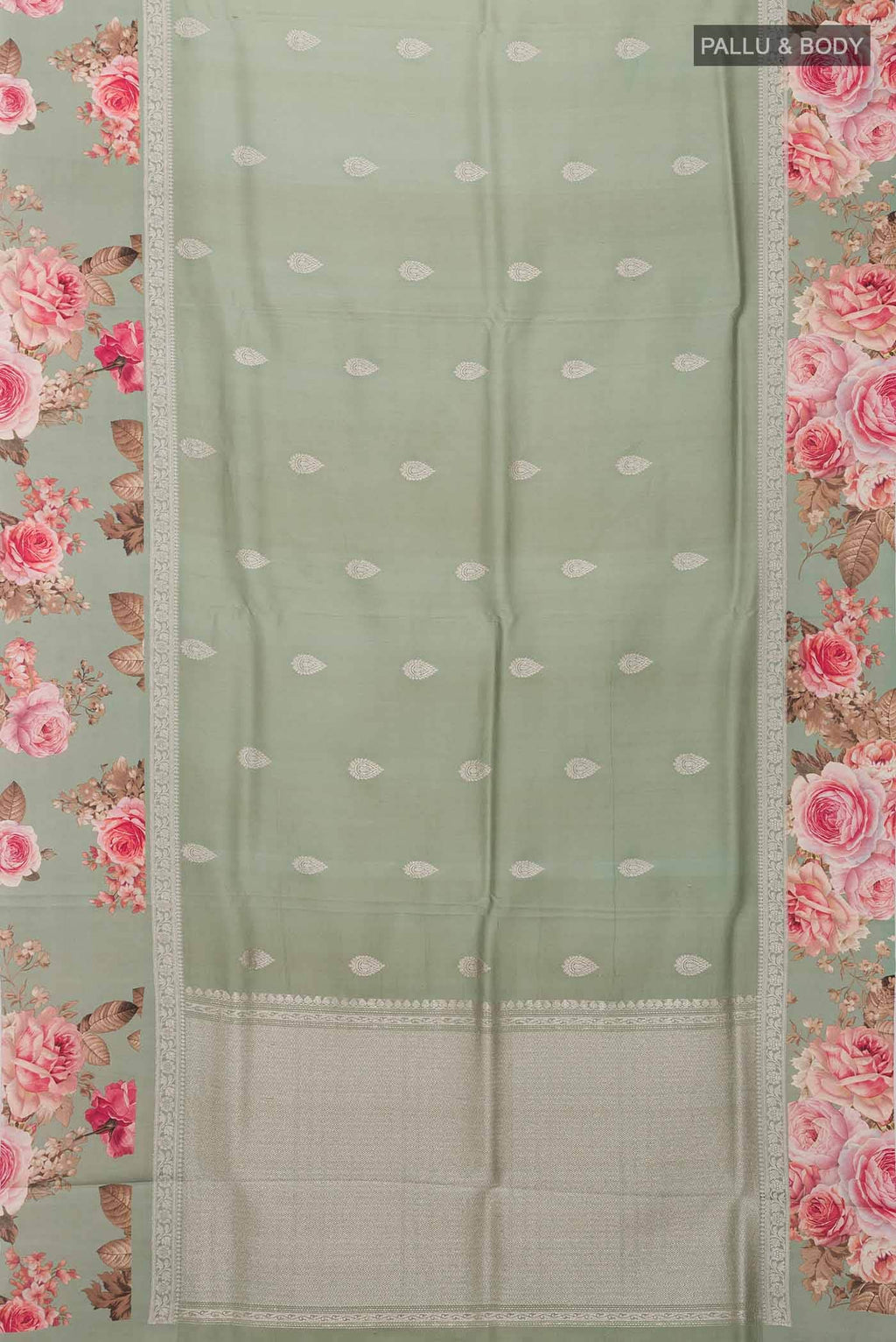Green Tussar Silk Saree