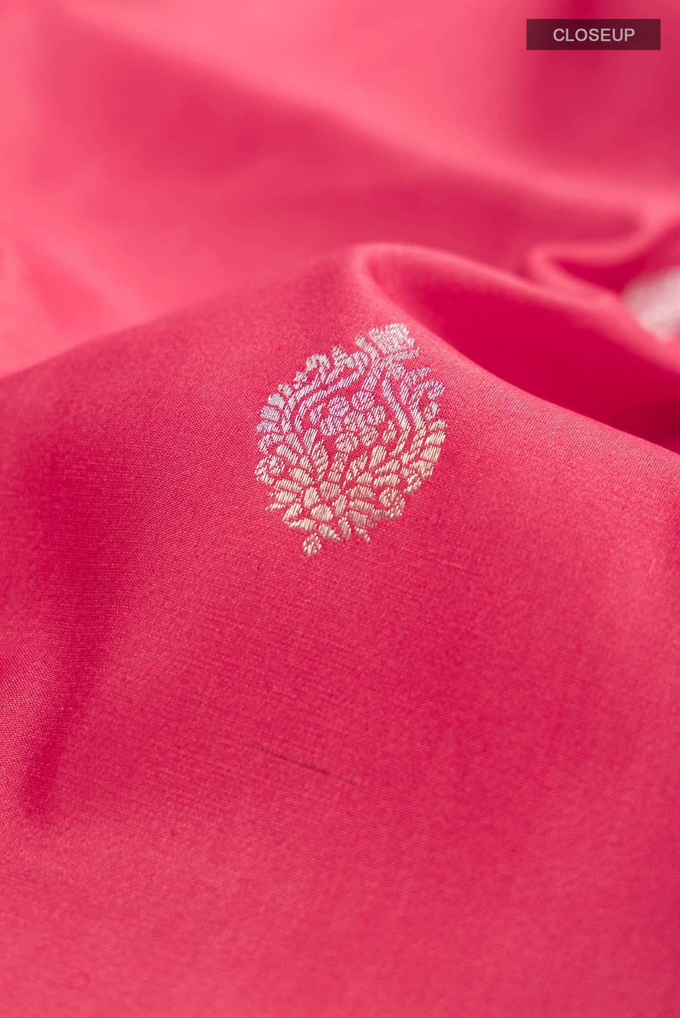 Red Tussar Silk Saree