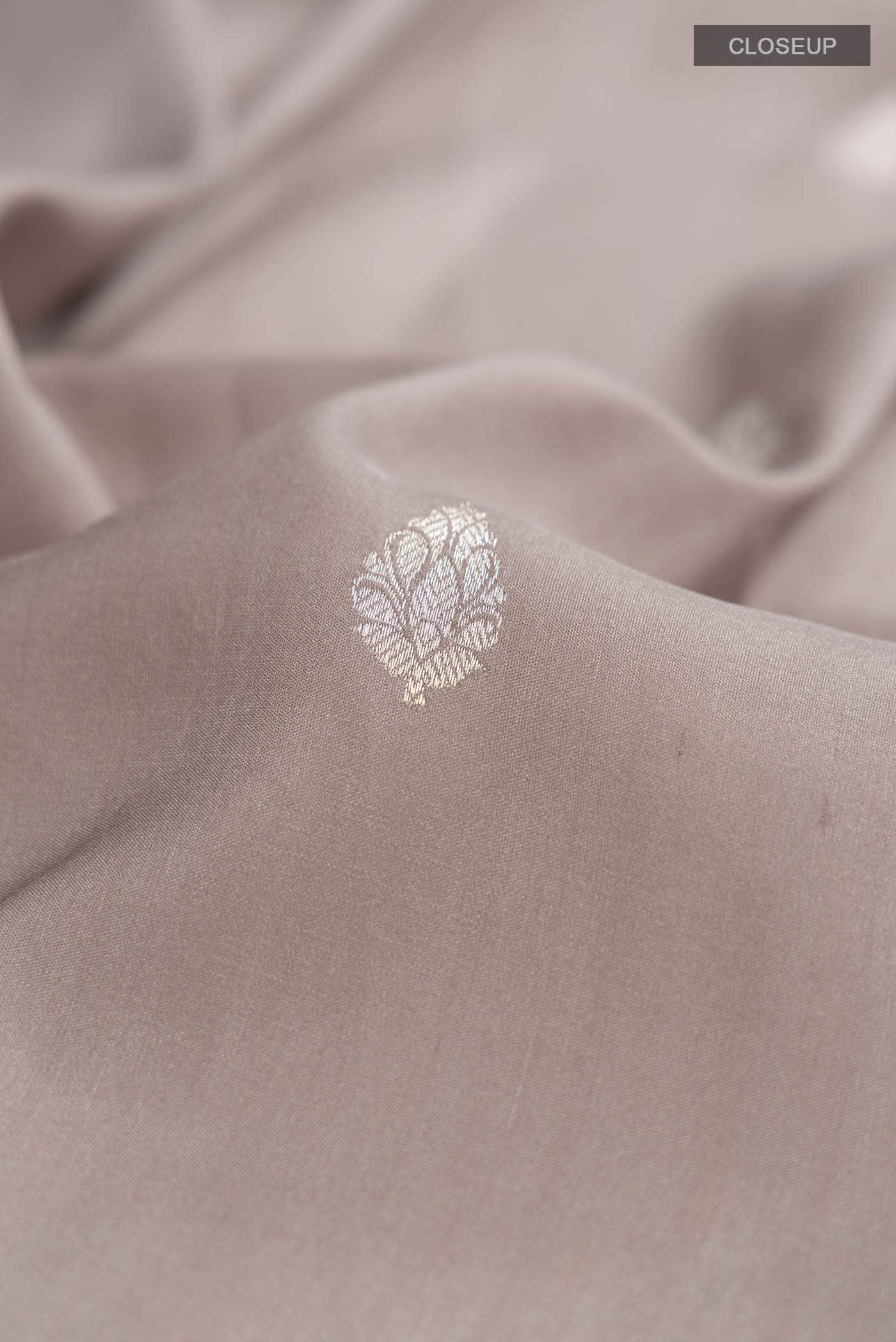 Lavender Tussar Silk Saree