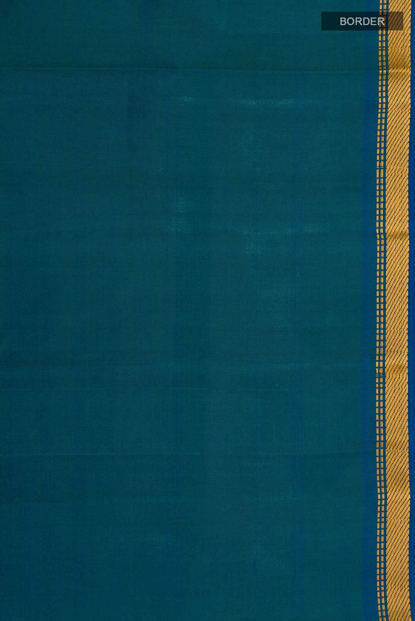 Green With Blue Dual Tone Kanchipuram Silk Saree