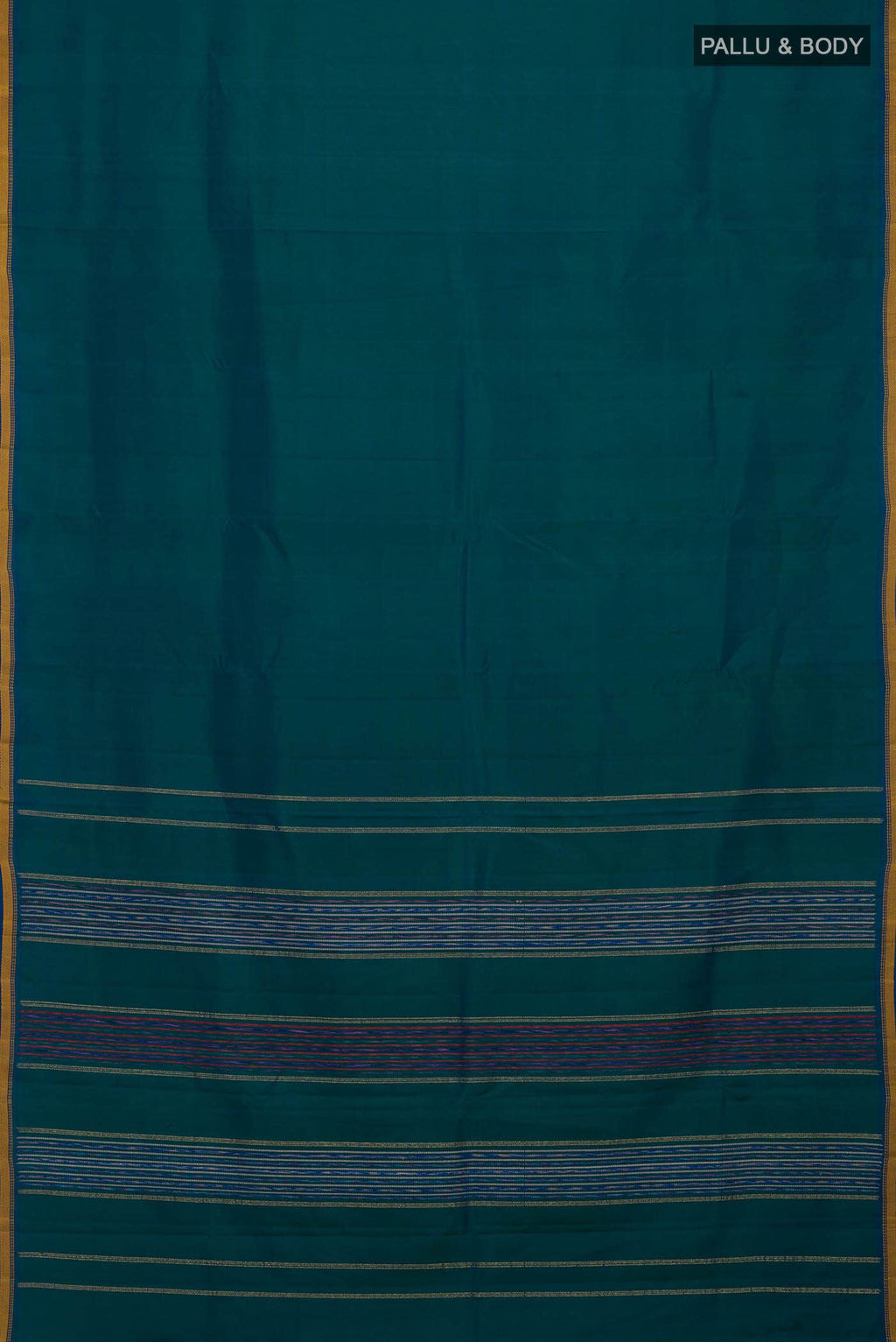 Green With Blue Dual Tone Kanchipuram Silk Saree