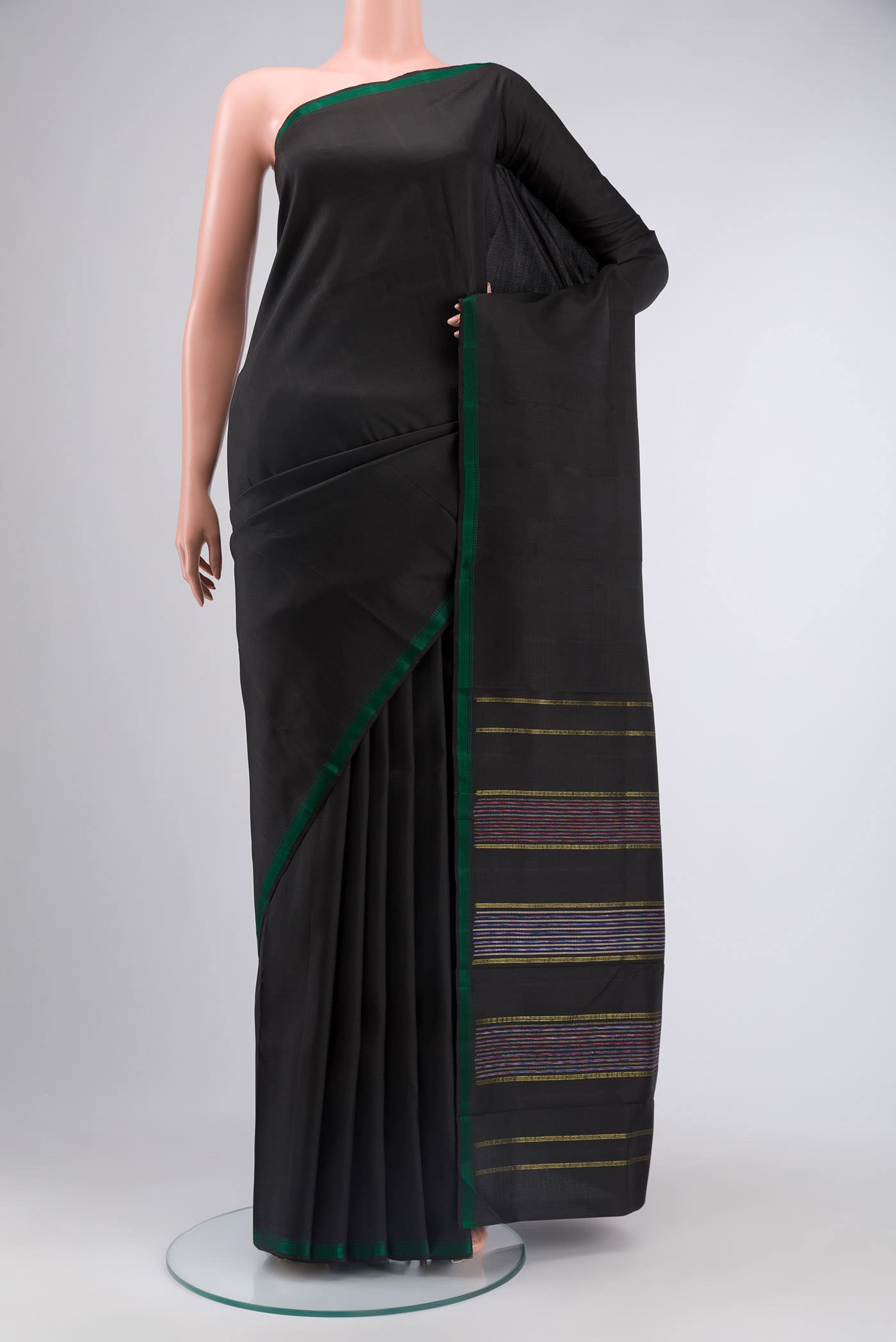 Black Kanchipuram Silk Saree