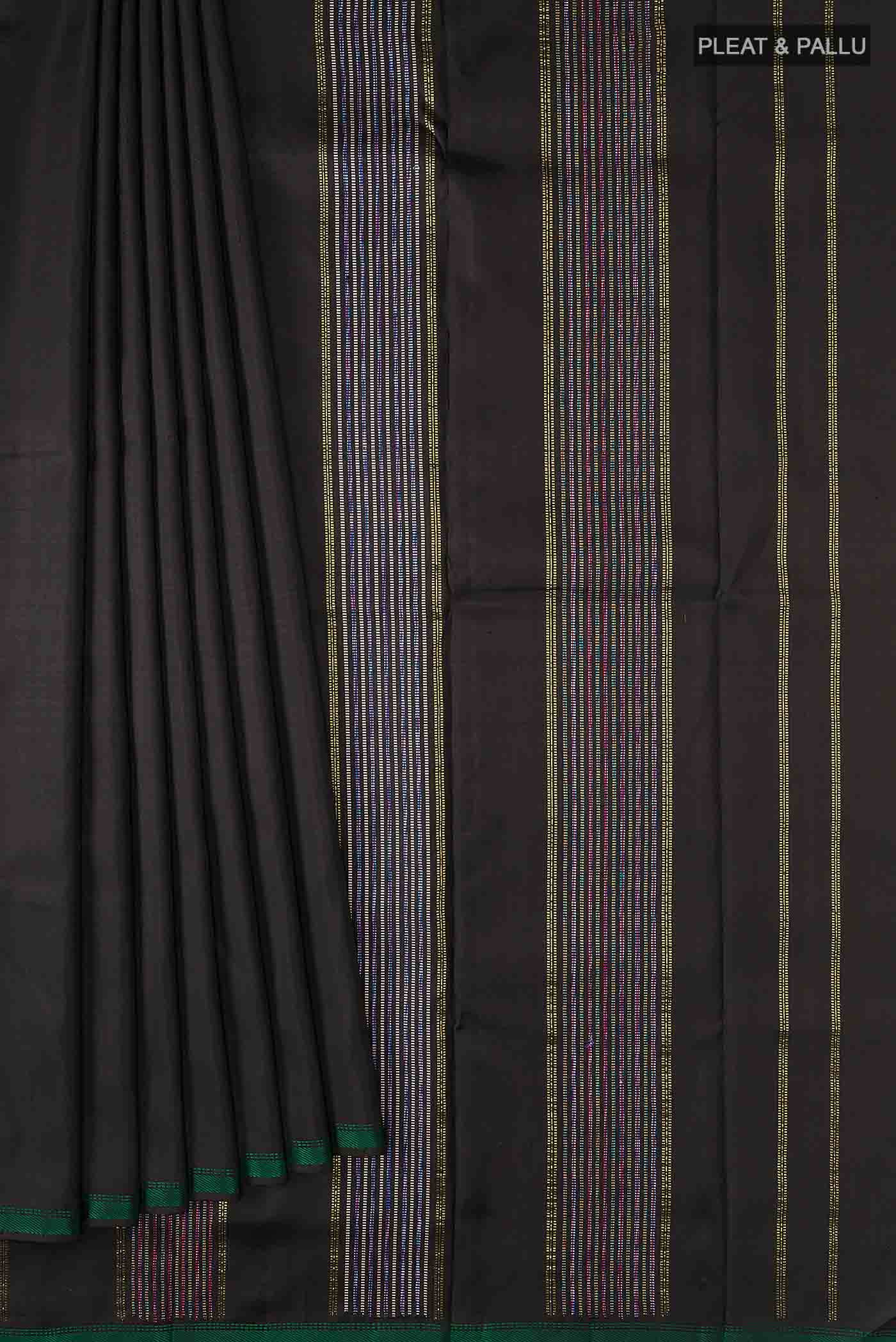 Black Kanchipuram Silk Saree
