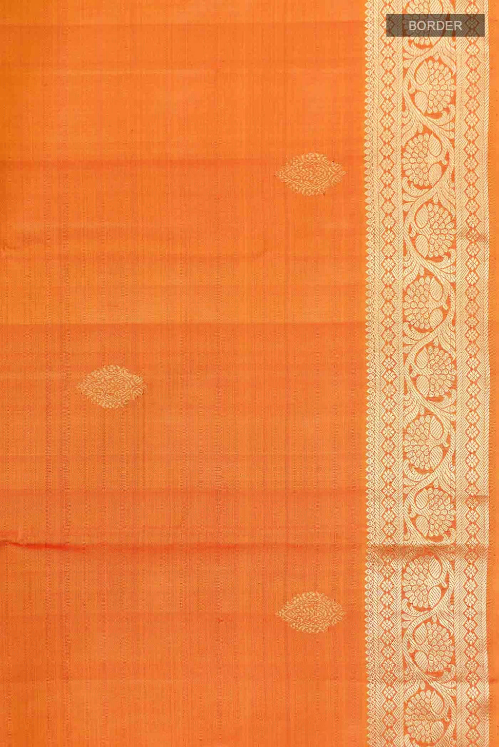 Orange Kanchipuram Silk Saree