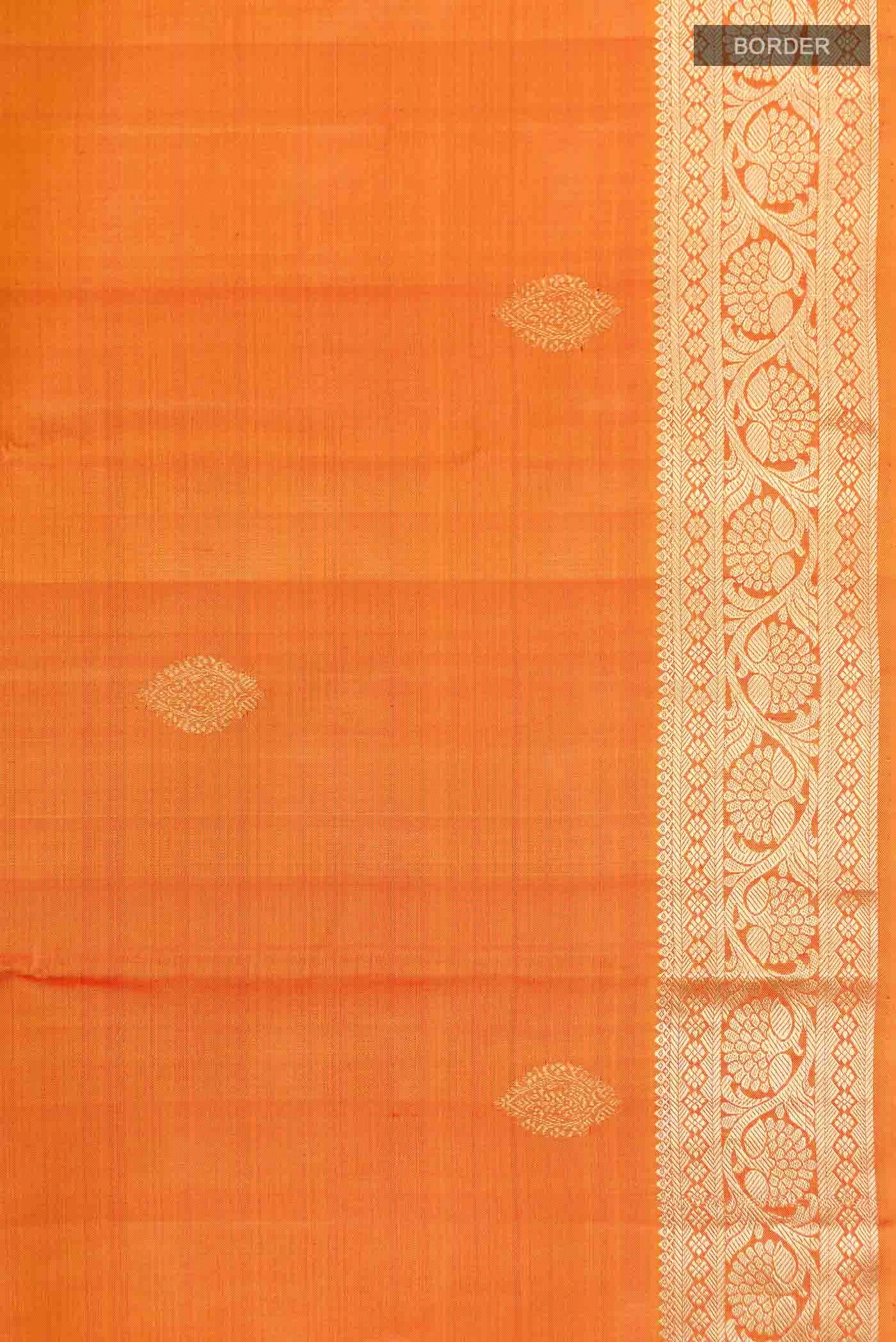 Orange Kanchipuram Silk Saree