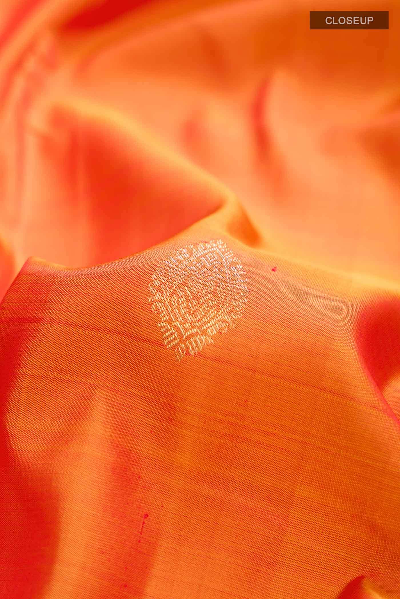 Orange Kanchipuram Silk Saree