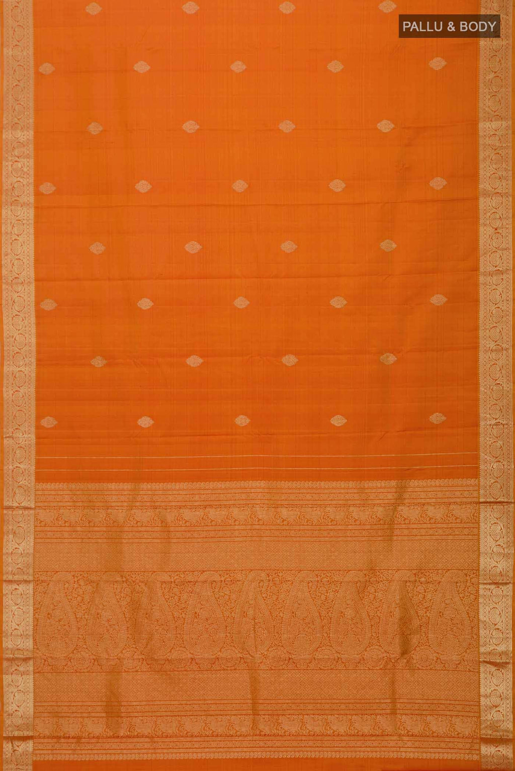Orange Kanchipuram Silk Saree