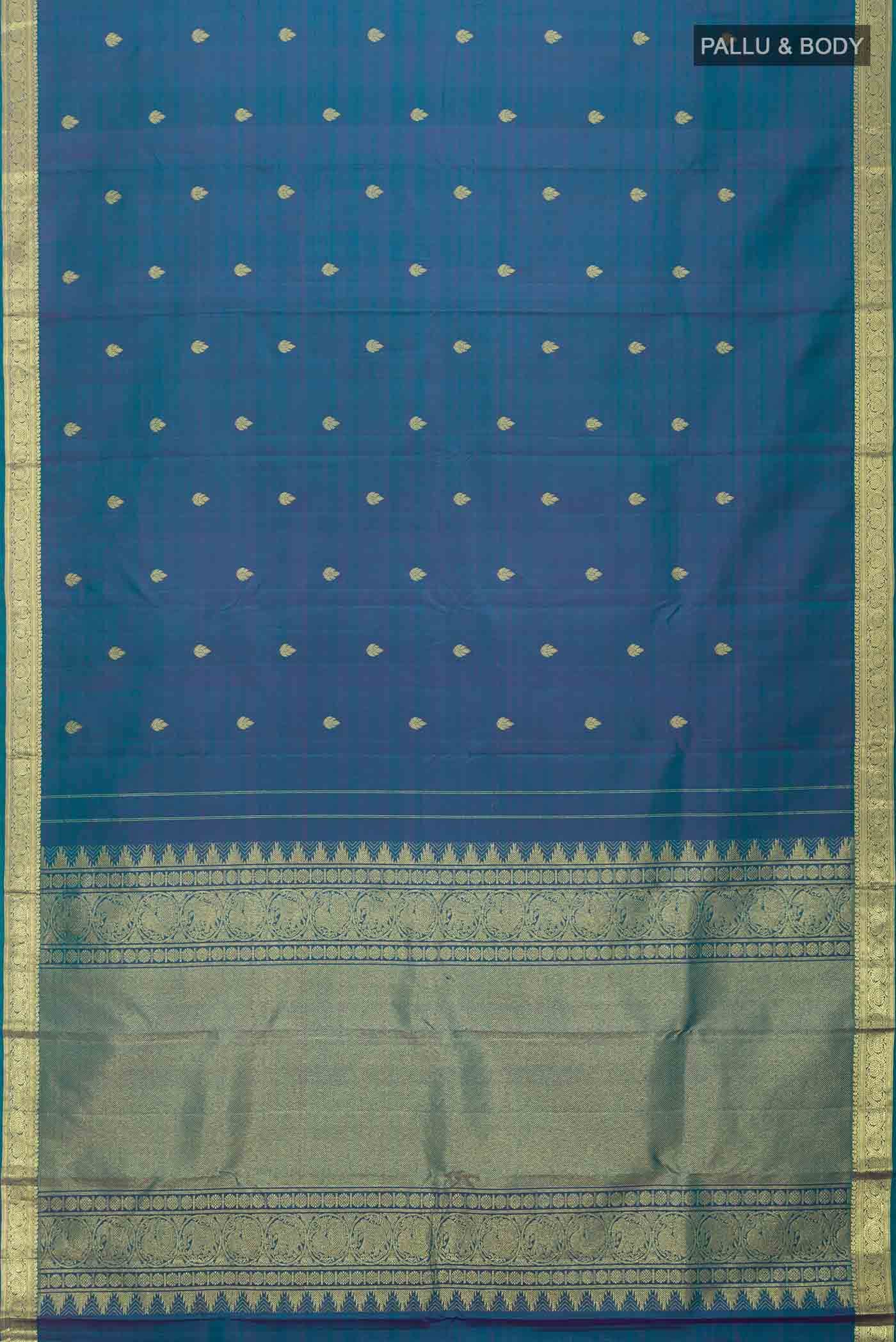 Blue Kanchipuram Silk Saree