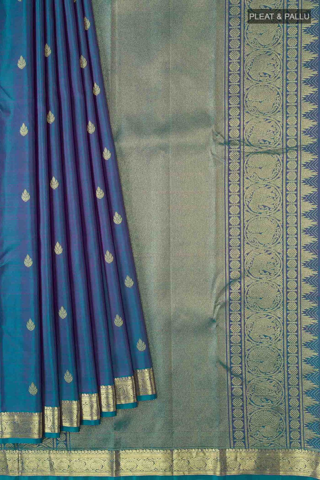 Blue Kanchipuram Silk Saree