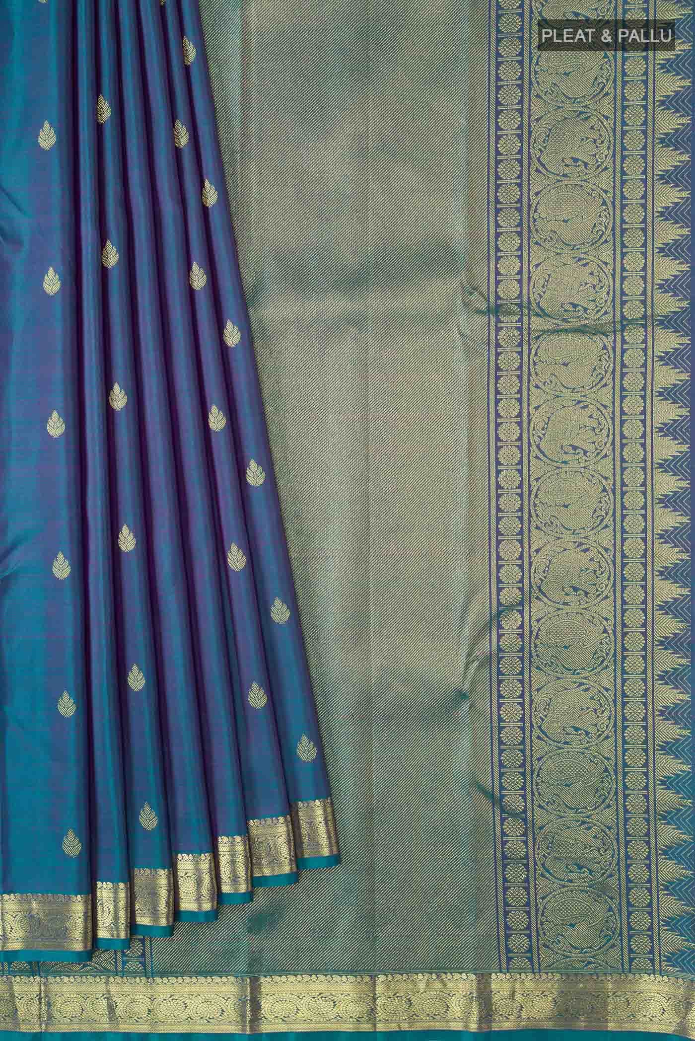 Blue Kanchipuram Silk Saree