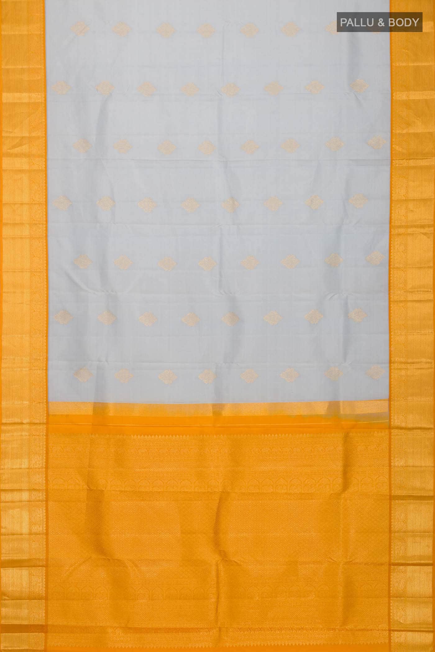 Grey Kanchipuram Silk Saree