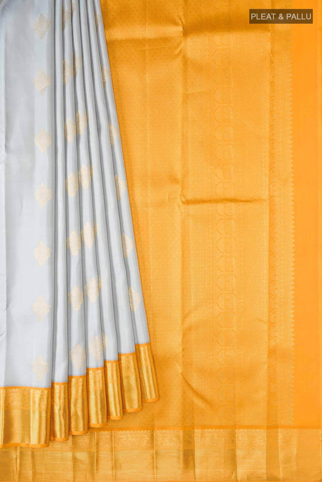 Grey Kanchipuram Silk Saree