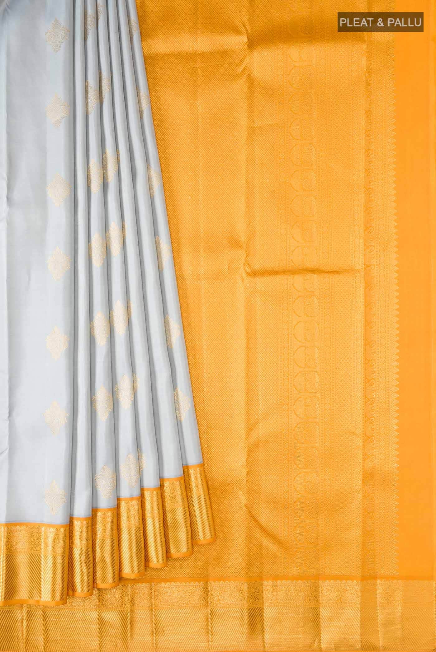 Grey Kanchipuram Silk Saree