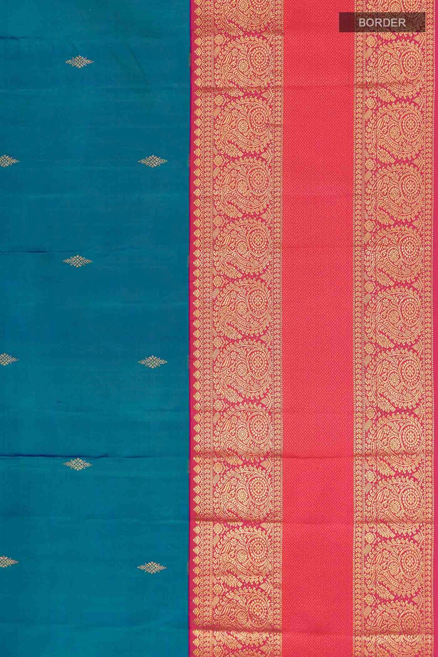 Blue Kanchipuram Silk Saree