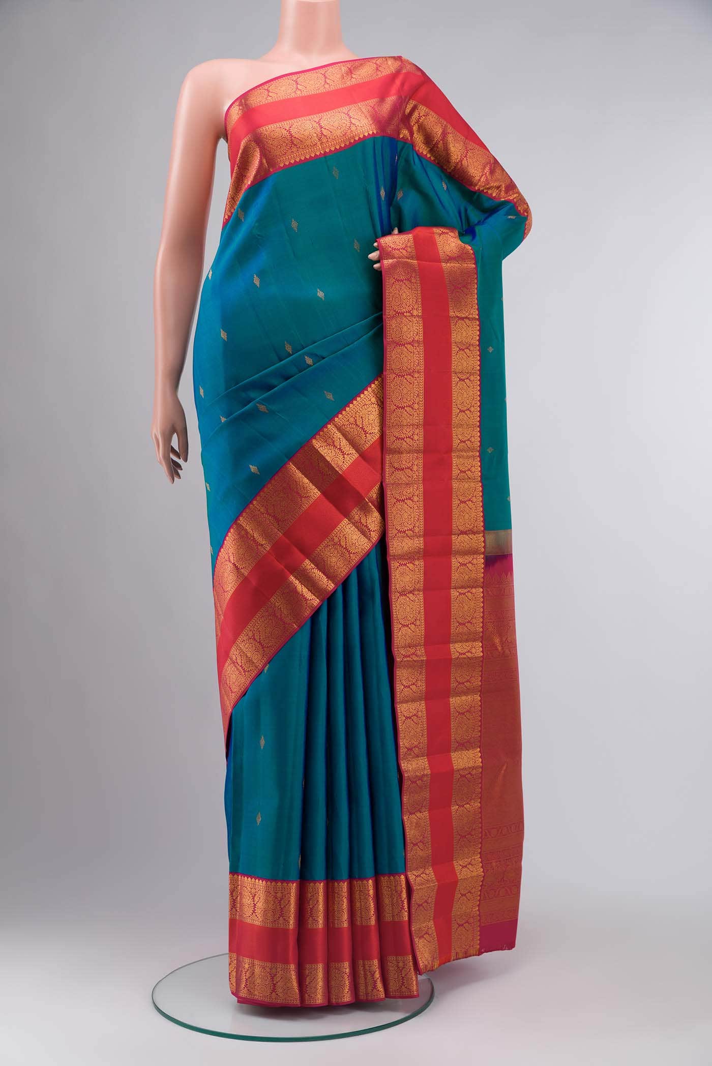 Blue Kanchipuram Silk Saree