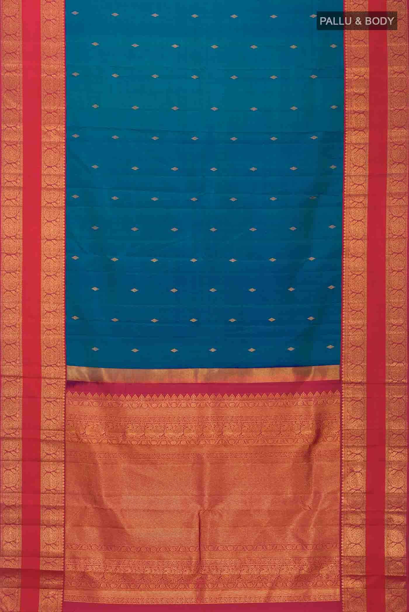 Blue Kanchipuram Silk Saree