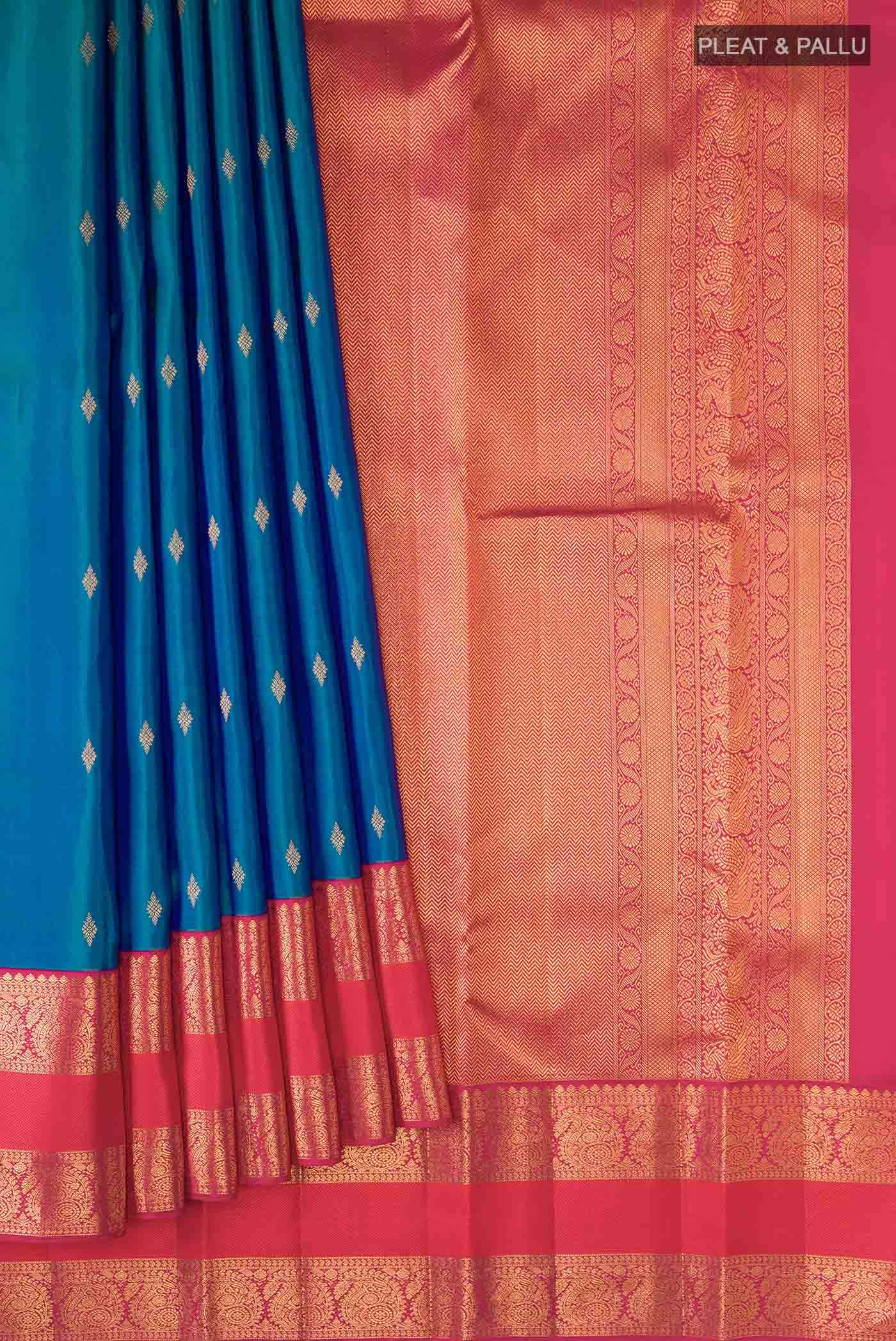 Blue Kanchipuram Silk Saree
