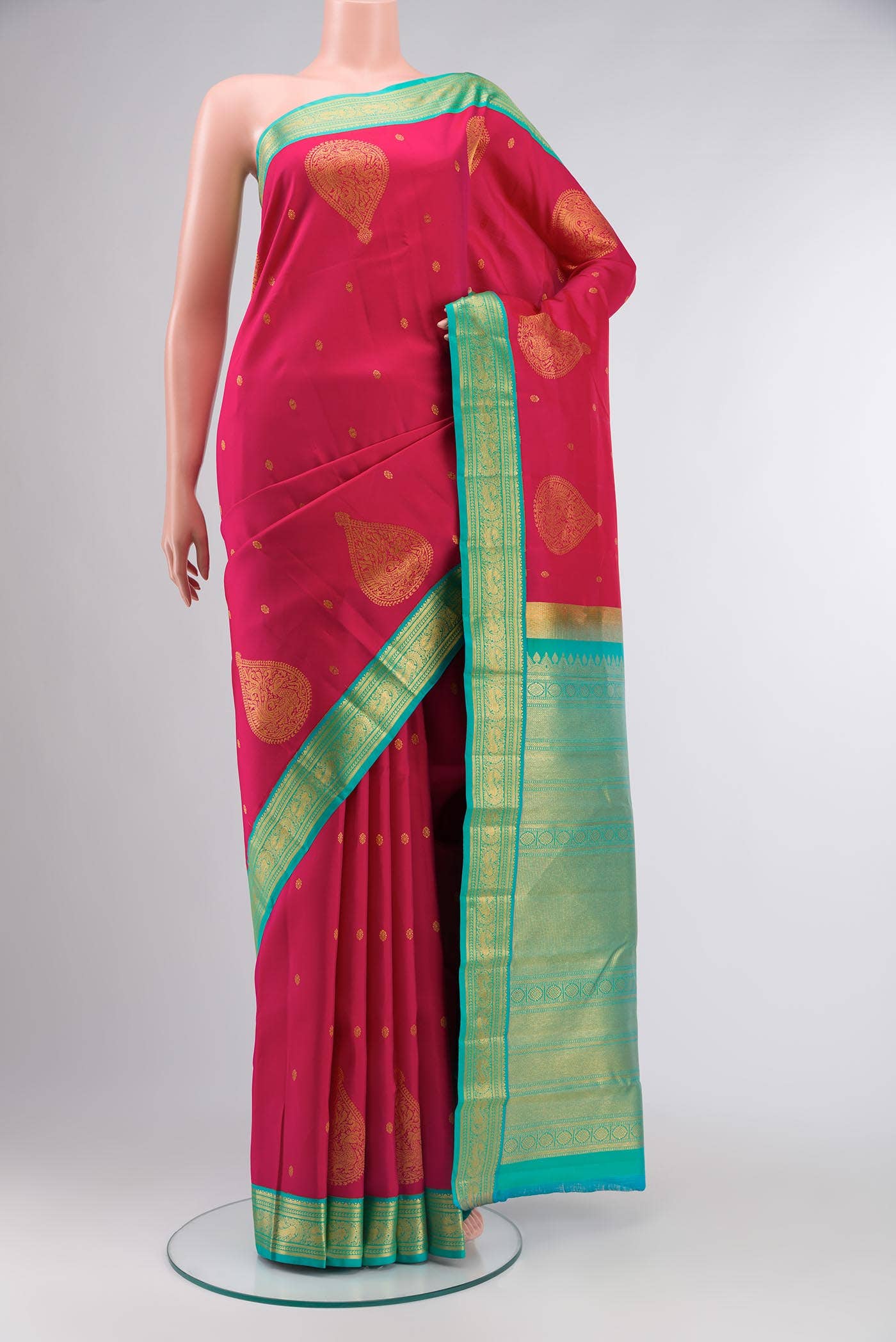 Pink Kanchipuram Silk Saree