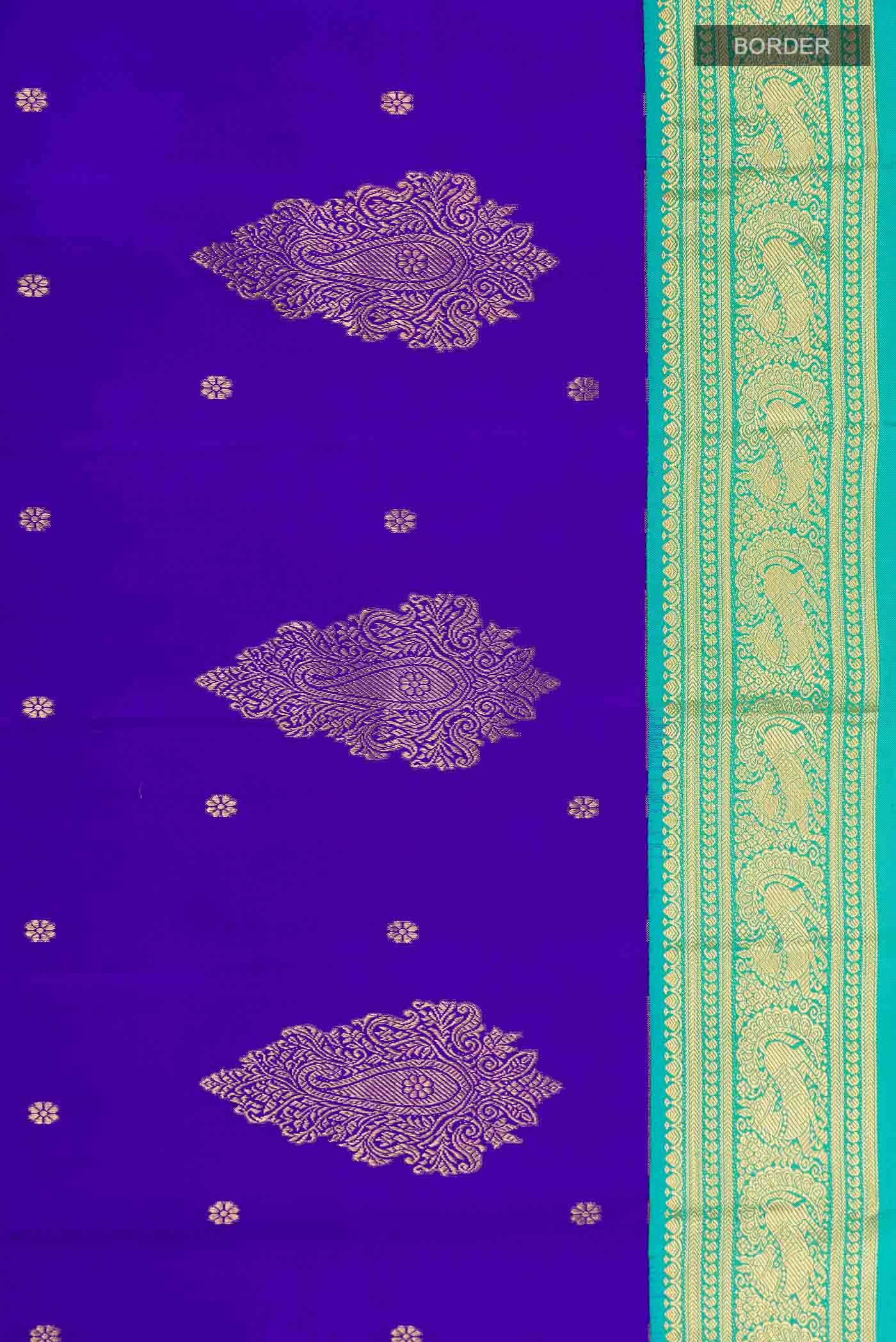 Blue Kanchipuram Silk Saree