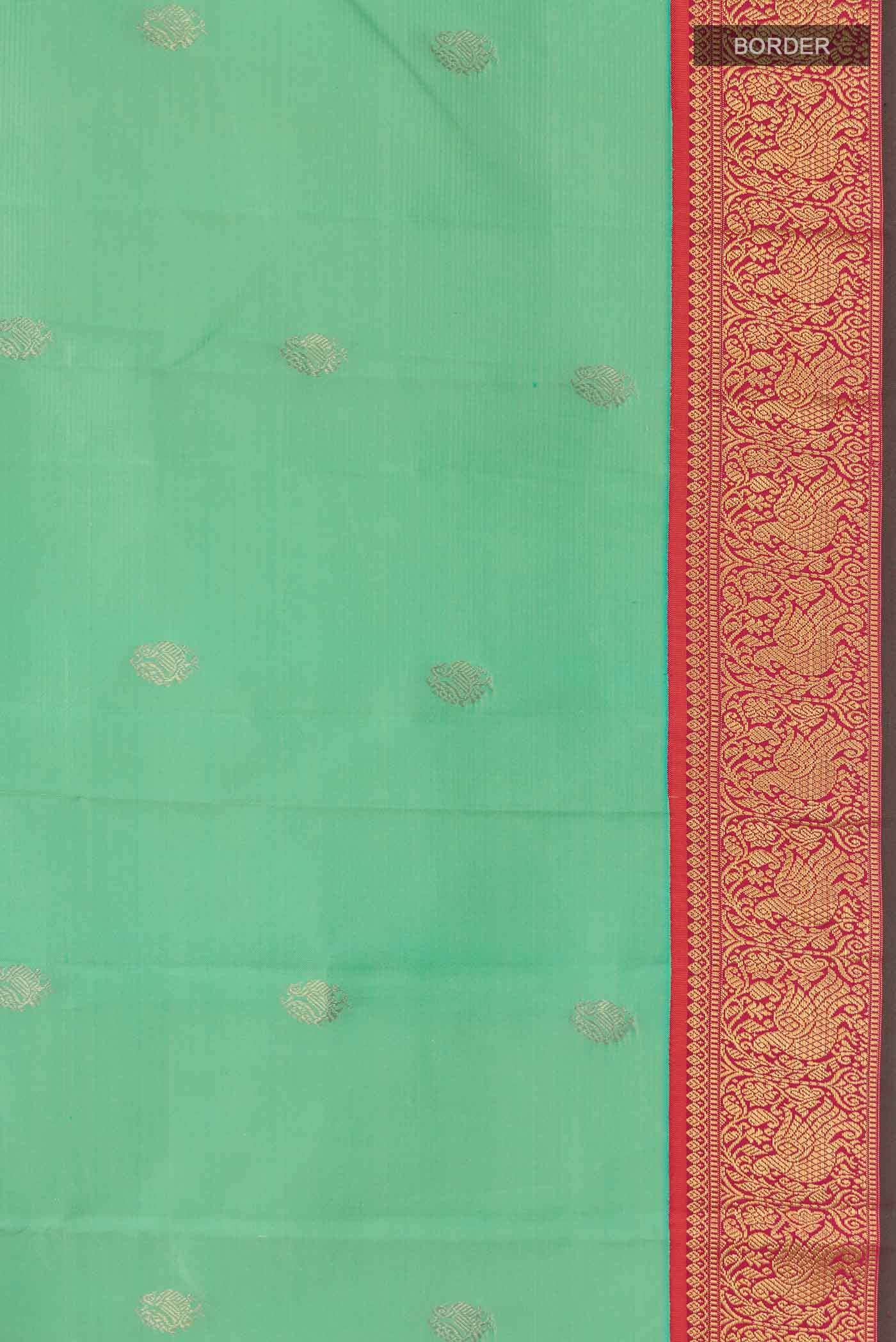 Mint Green Kanchipuram Silk Saree