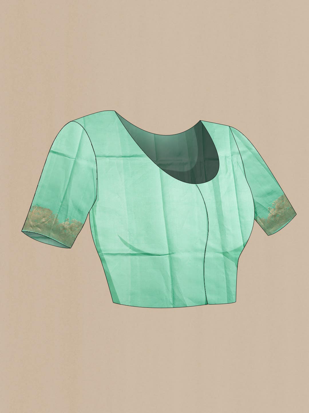 Mint Green Banarasi Katan Silk Saree