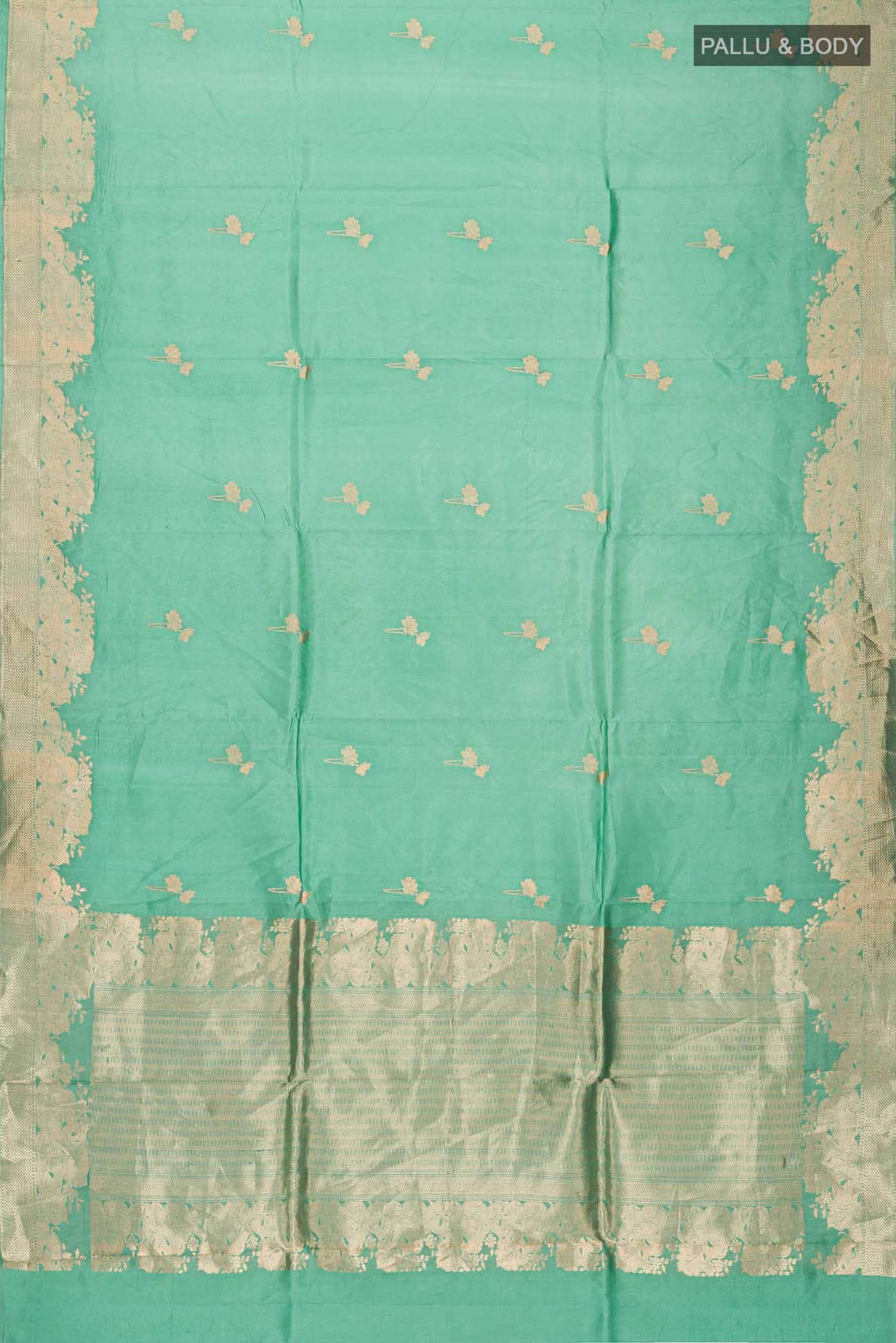 Mint Green Banarasi Katan Silk Saree