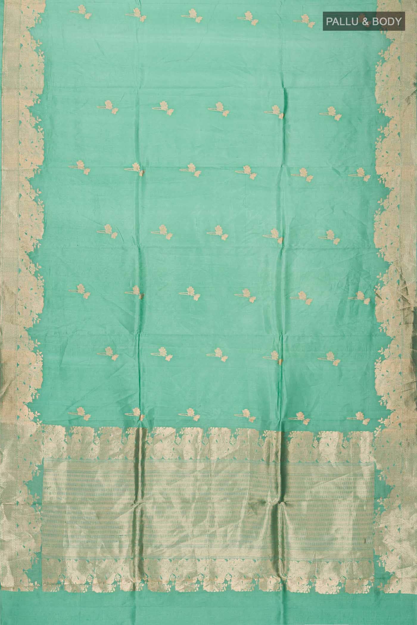 Mint Green Banarasi Katan Silk Saree