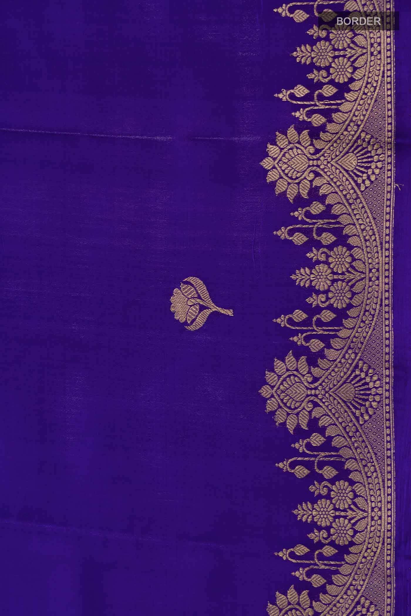 Blue Banarasi Katan Silk Saree
