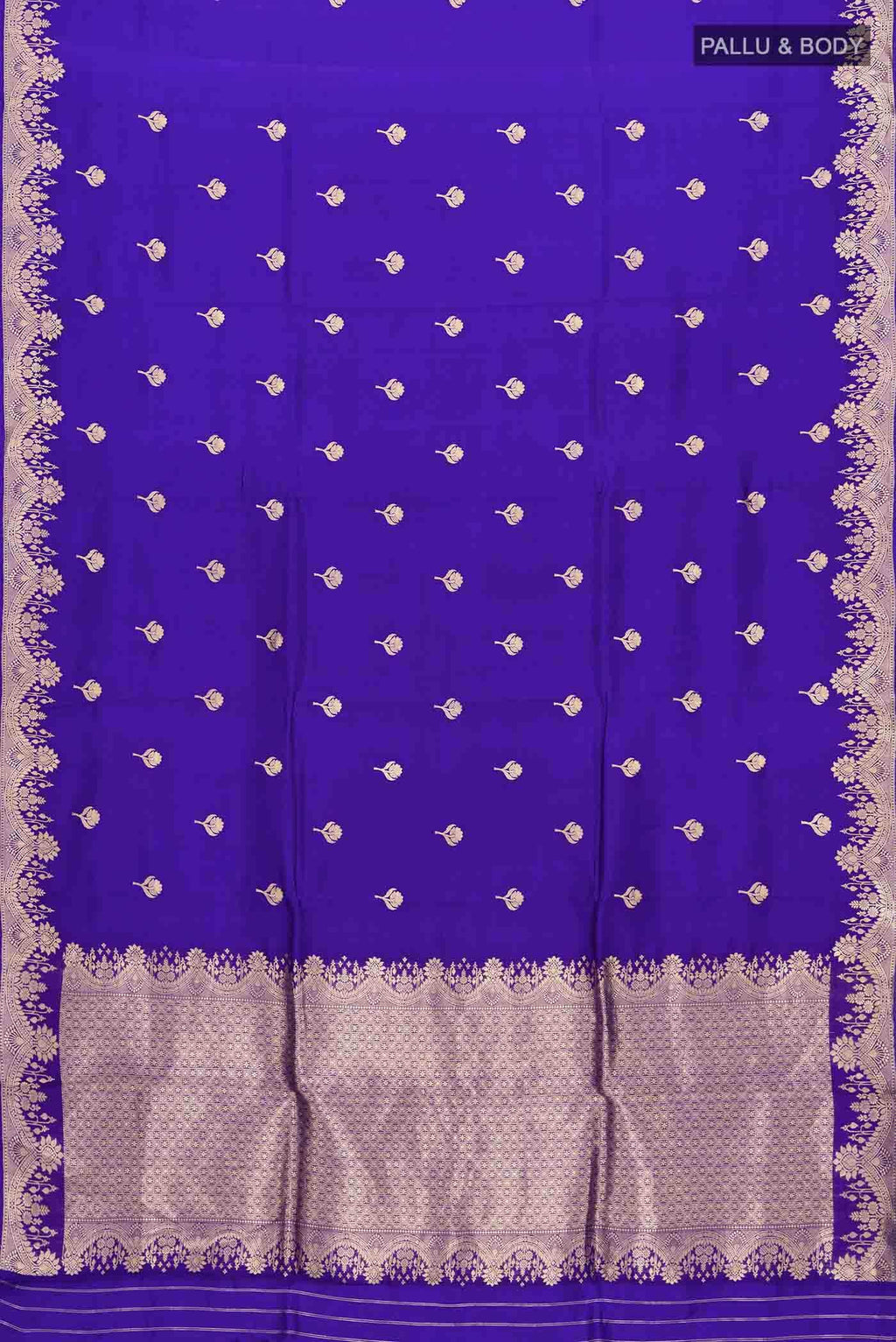 Blue Banarasi Katan Silk Saree