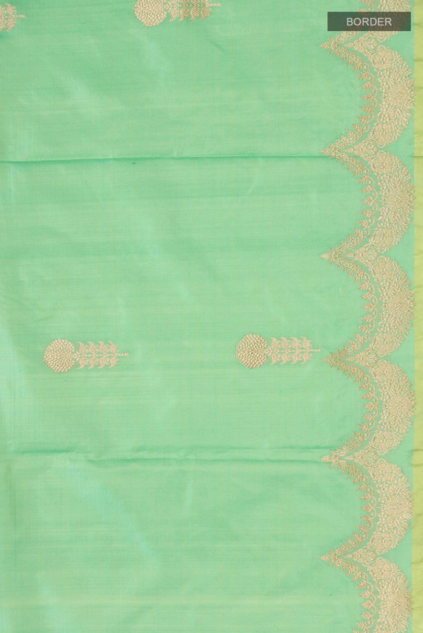 Green Banarasi Katan Silk Saree