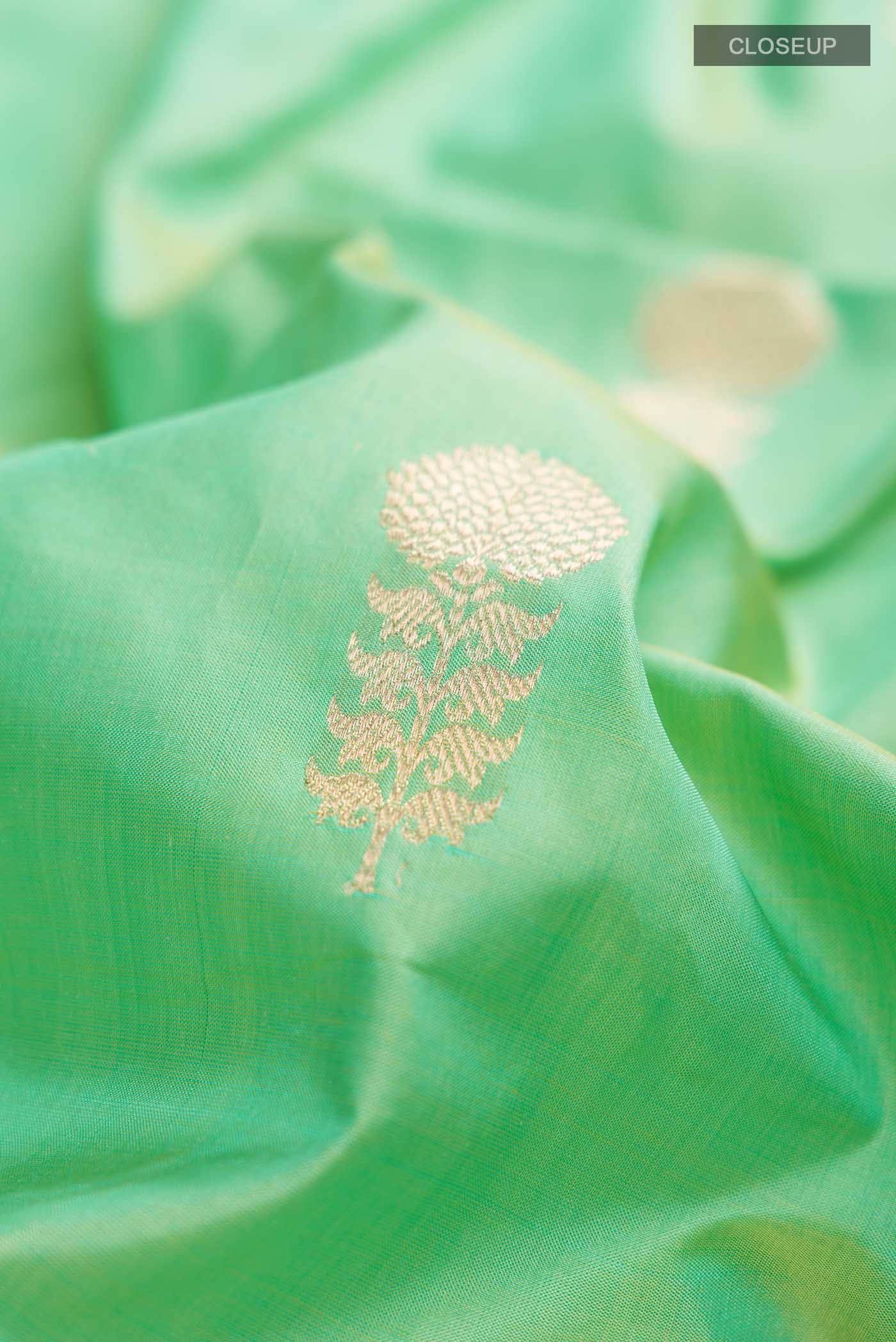 Green Banarasi Katan Silk Saree