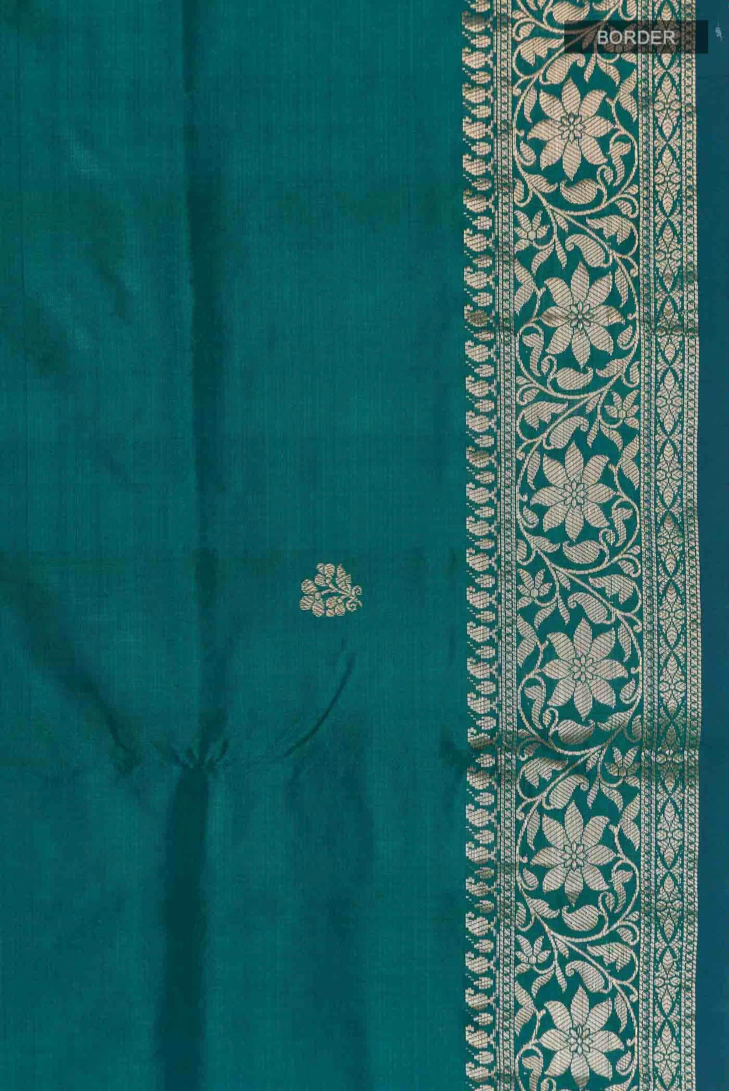 Blue with Green Dual Tone Banarasi Katan Silk Saree