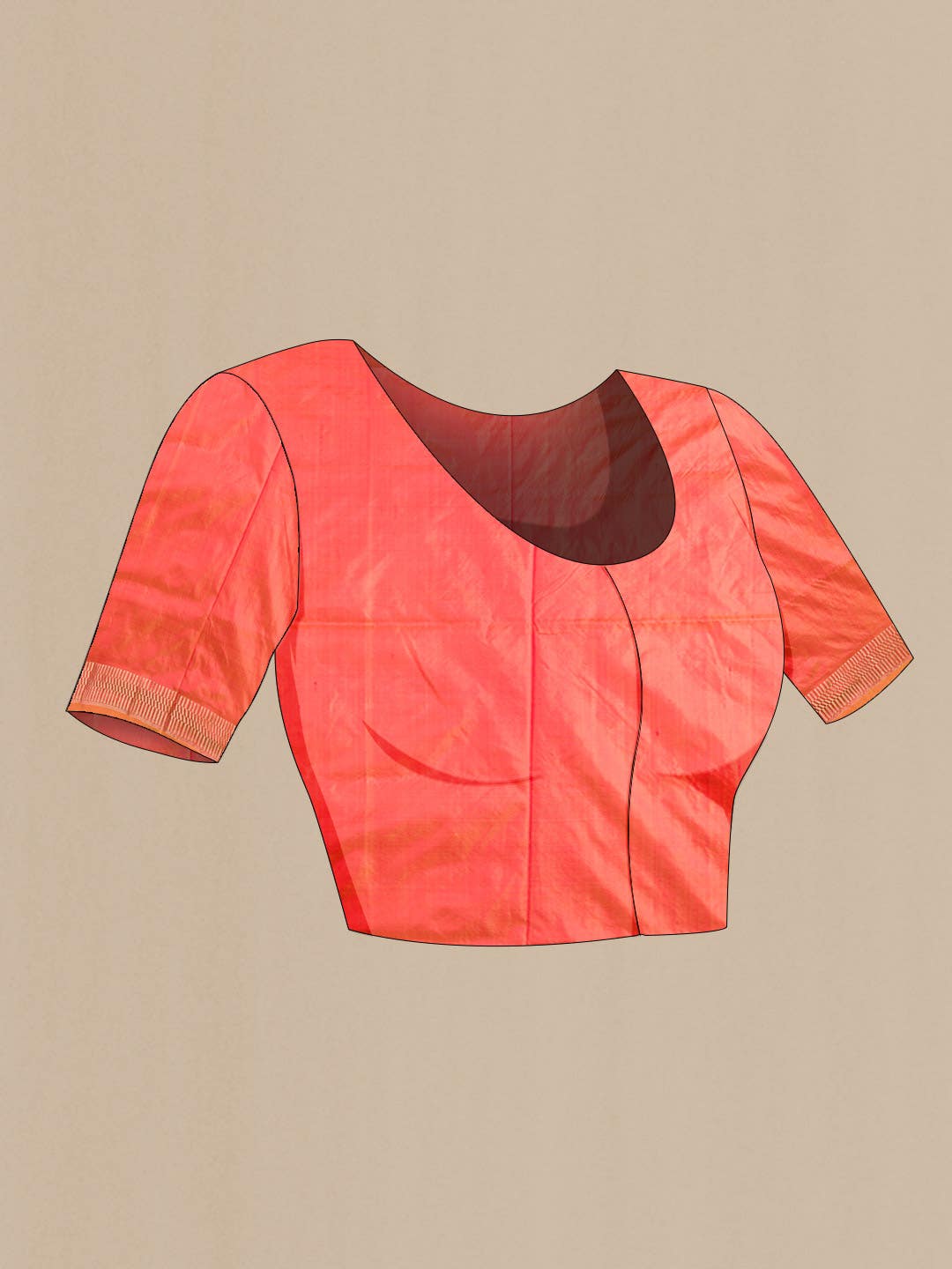 Orange Banarasi Katan Silk Saree