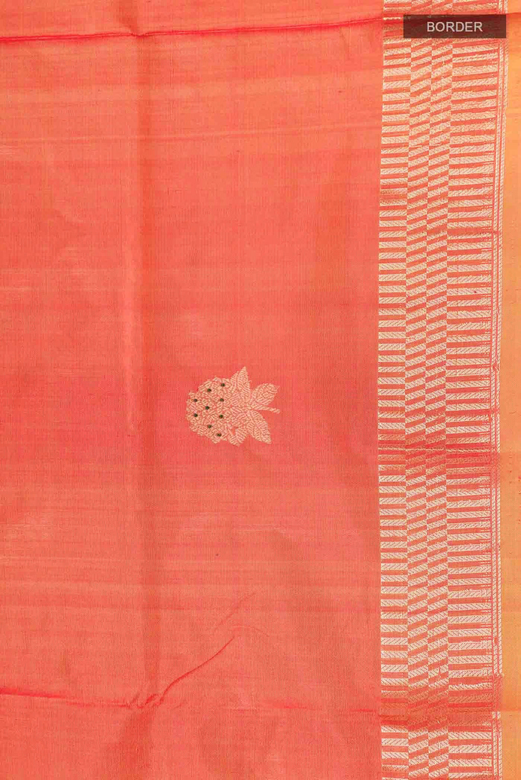 Orange Banarasi Katan Silk Saree